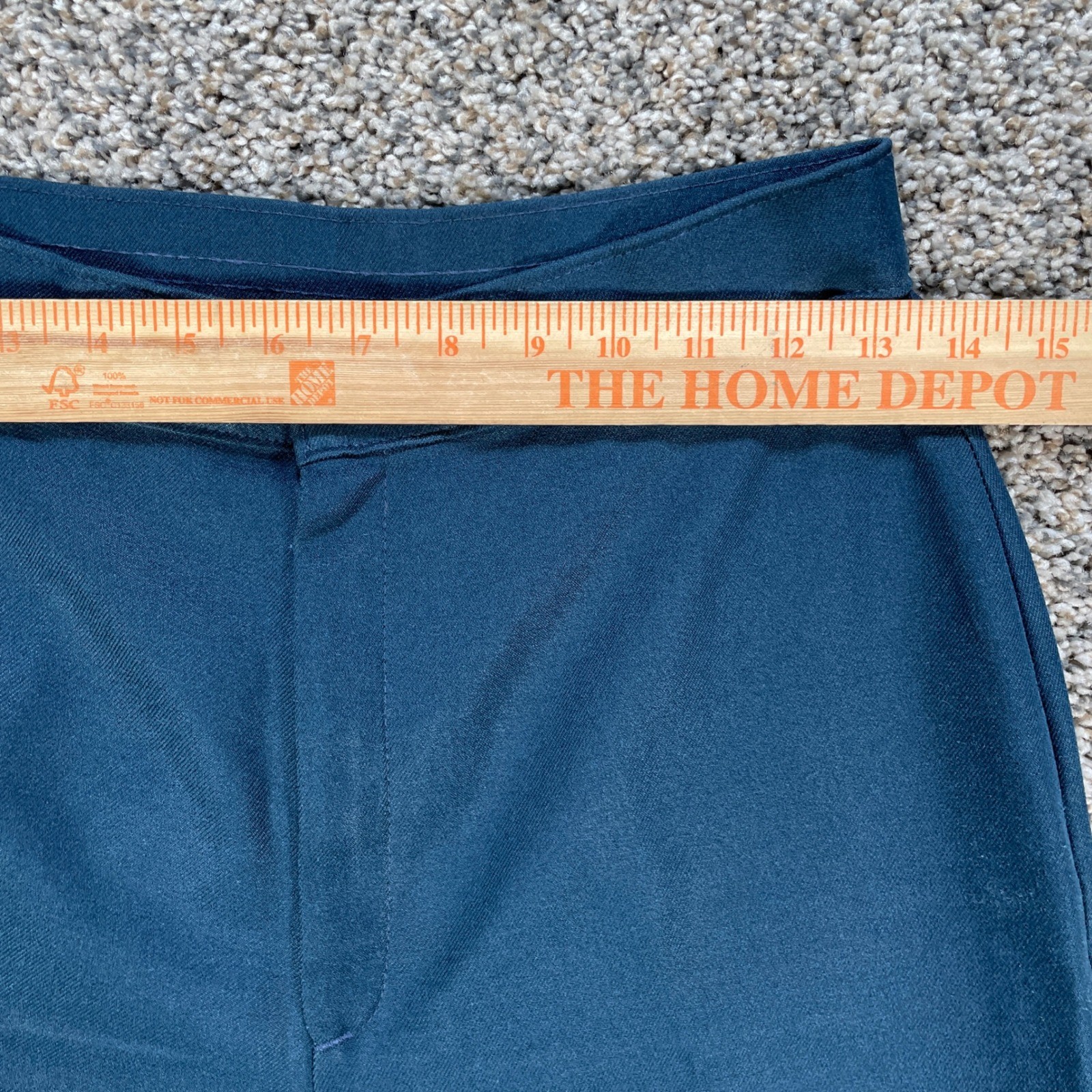 Vintage Levi’s 27×32 High Waisted Trouser Pants Teal Blue Wide Leg Polyester