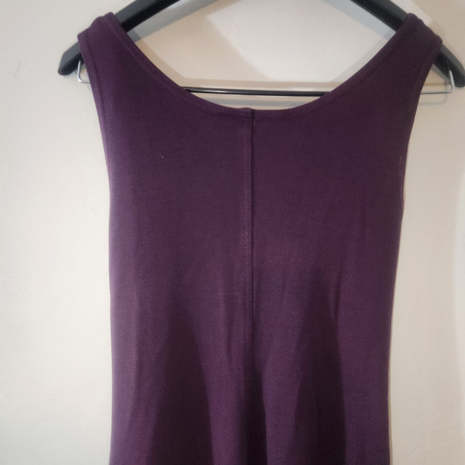 Vintage Karen Alexander Purple Midi Dress Size M Empire Waist Front Tie A-Line
