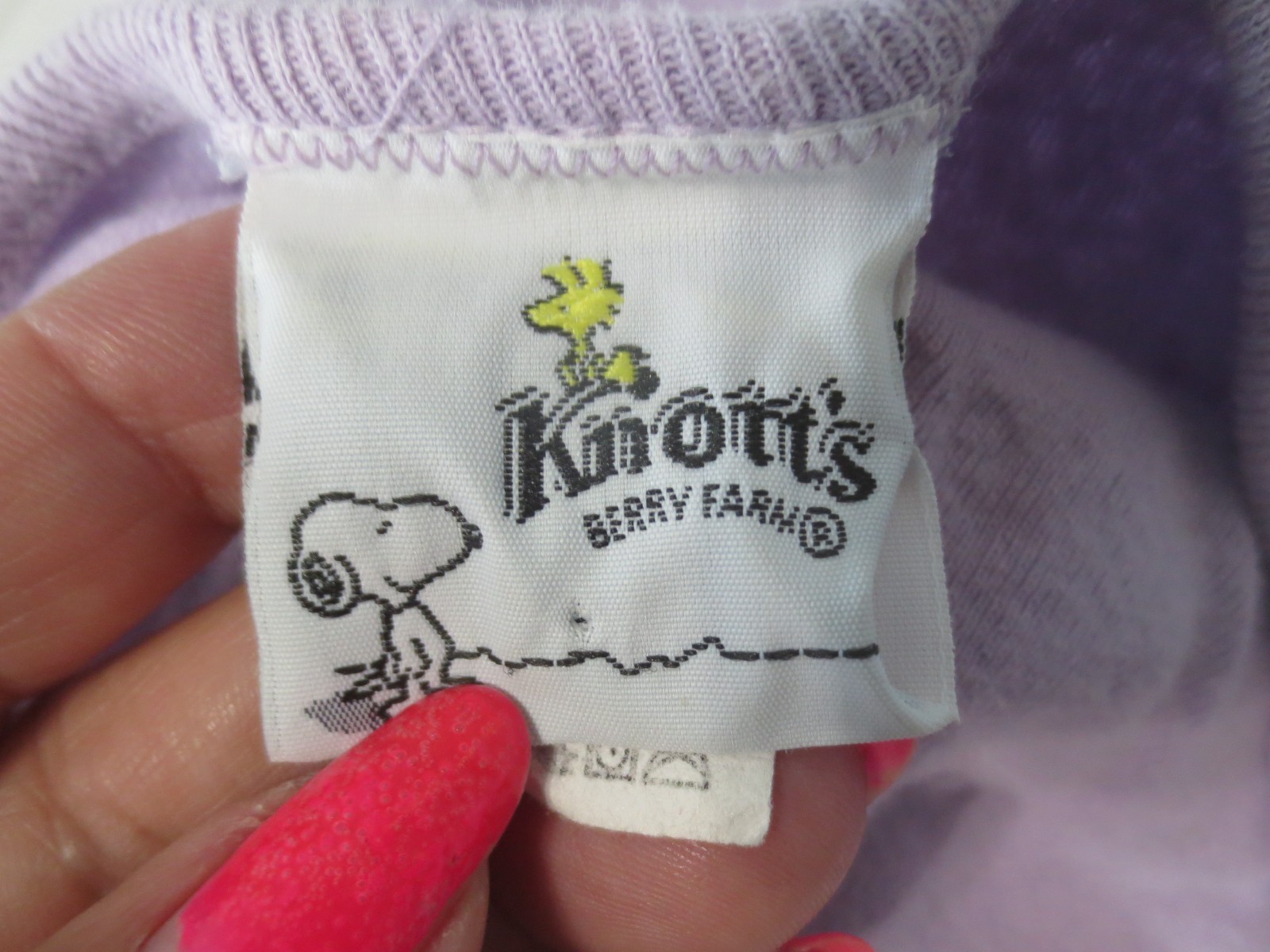 Vtg Knotts Berry Farm Snoopy & Woodstock Women’s Crop Top Sz L