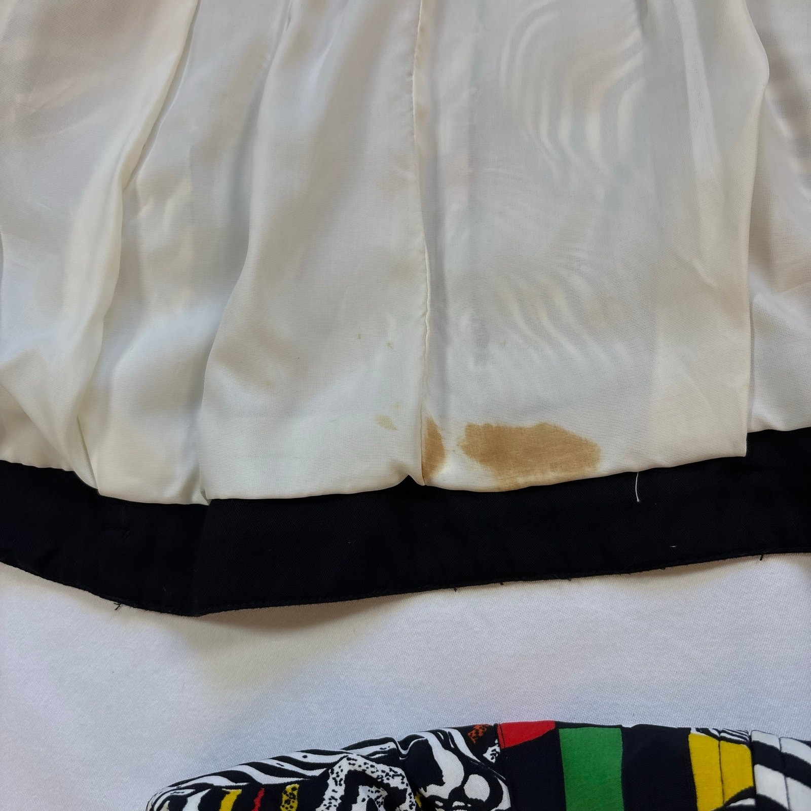 1980s IIF Zebra Geometric Print Skirt Set Blazer Car Wash Fringe Mini Two Piece