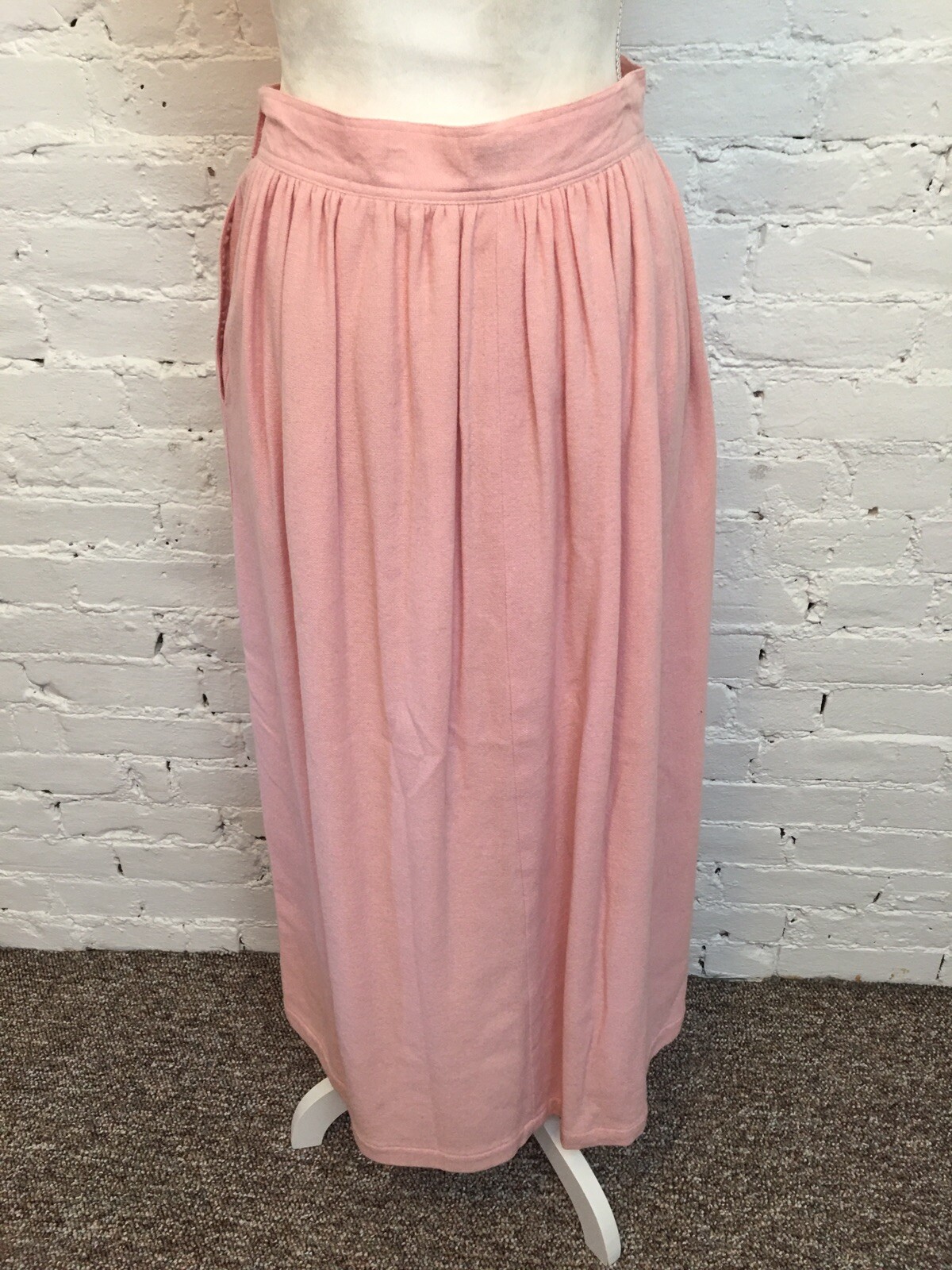 Calvin Klein vtg 80s angora blend maxi skirt pink size 10 fits 6