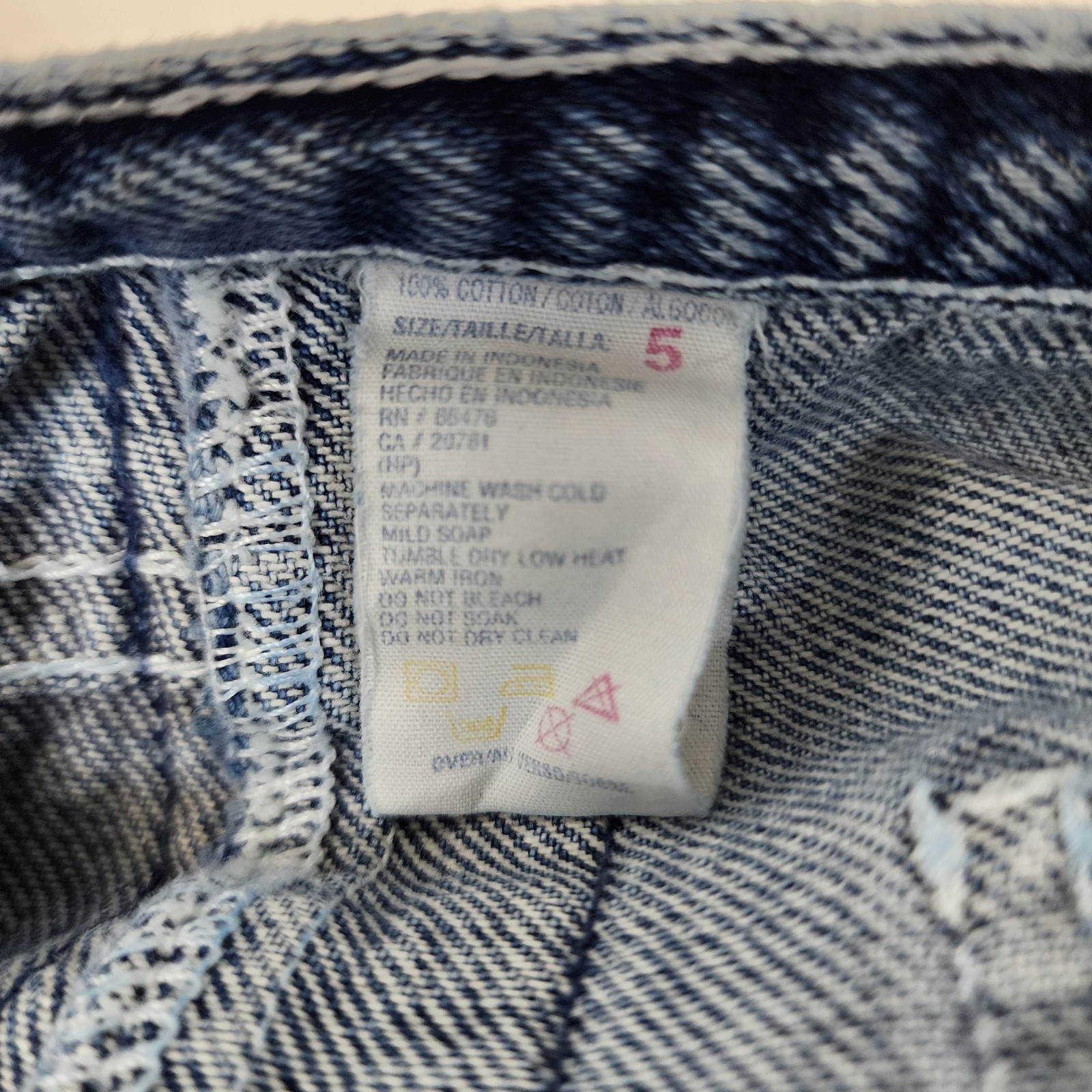 Vintage TOMMY HILFIGER Jeans Womens 5 Blue Patch Pockets Bareback Stripe 90s Y2K