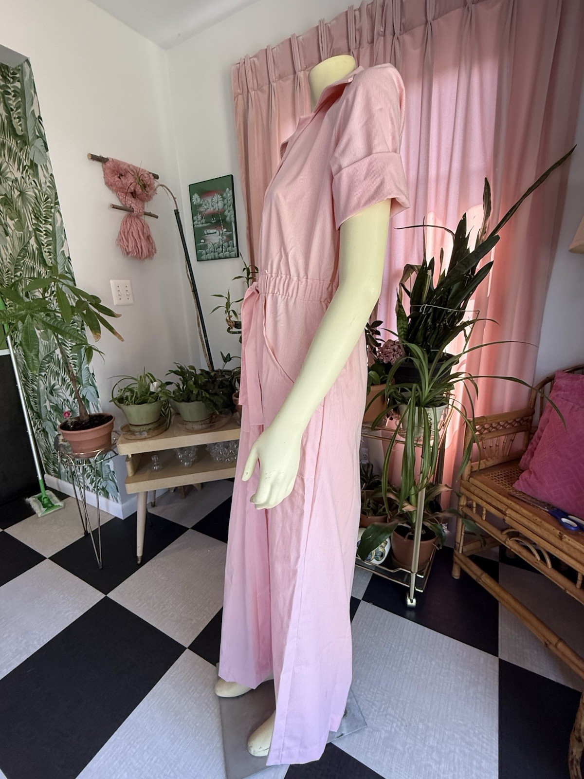 Vintage At Home Wear for Van Raalte -Sz 8 Orange Day Dress Short Sleeves NWT