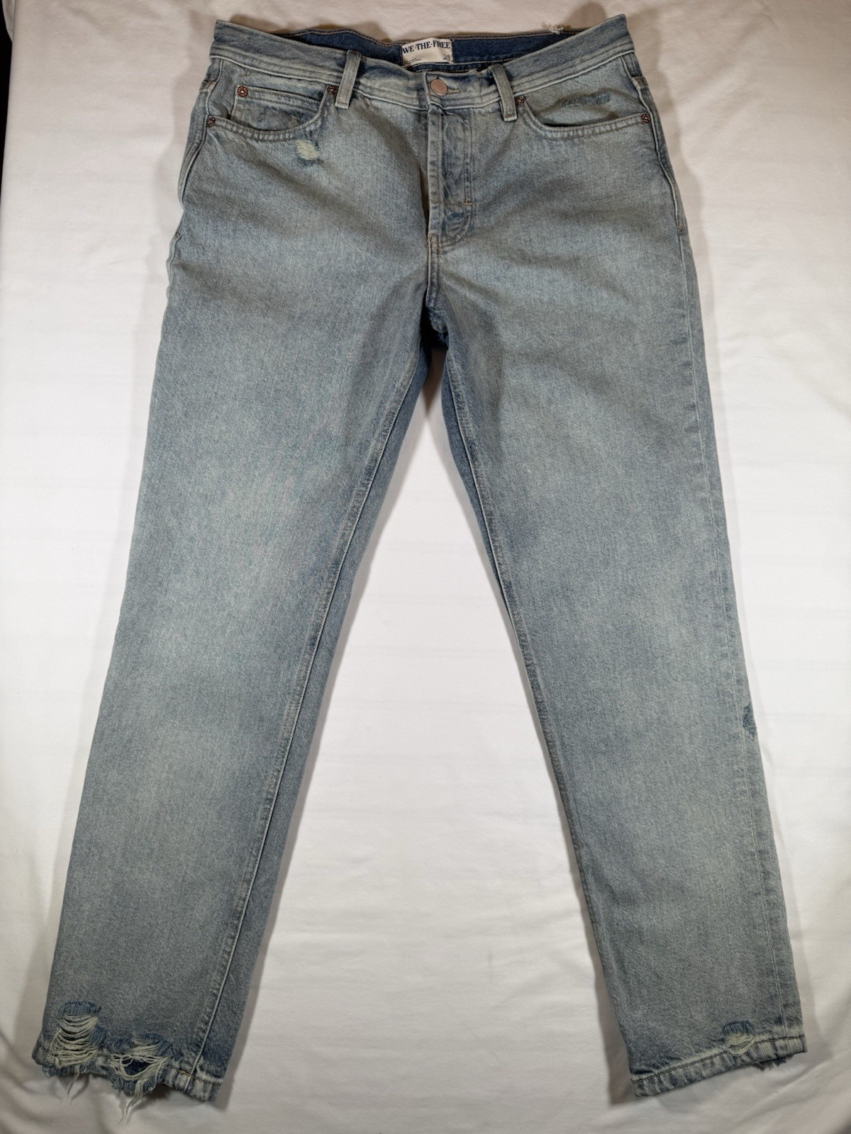 VTG Free People We The Free Jeans Womens Sz 29 – Mid Rise Hippie Button Fly