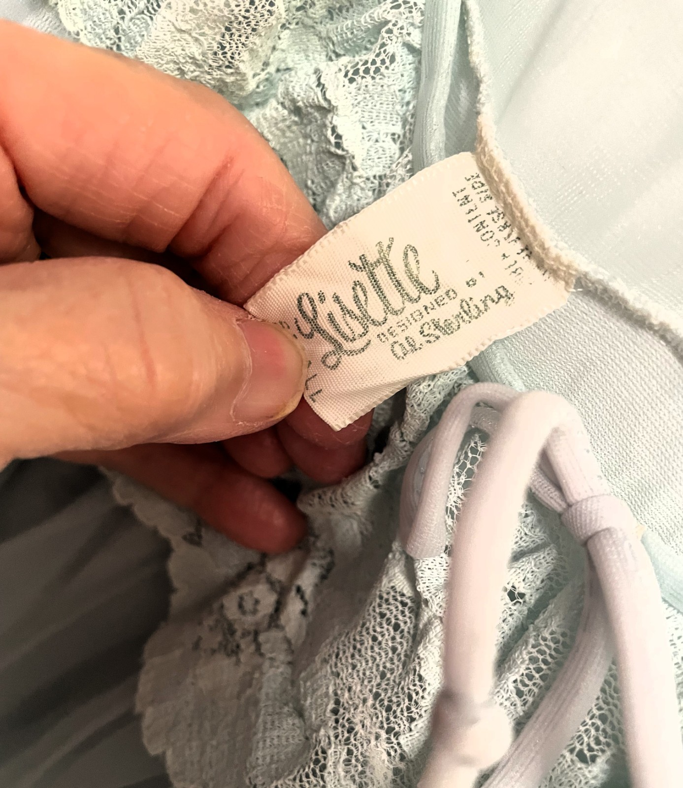 VTG Lisette Baby BLUE BABYDOLL FULL Sheer Chiffon Peignoir Robe Nightgown Small
