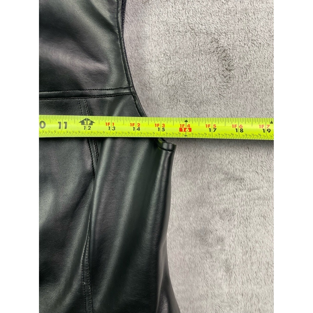 Counterparts Petites Black Faux Leather Zip-Up Vest – Size 10P – Vintage Y2K