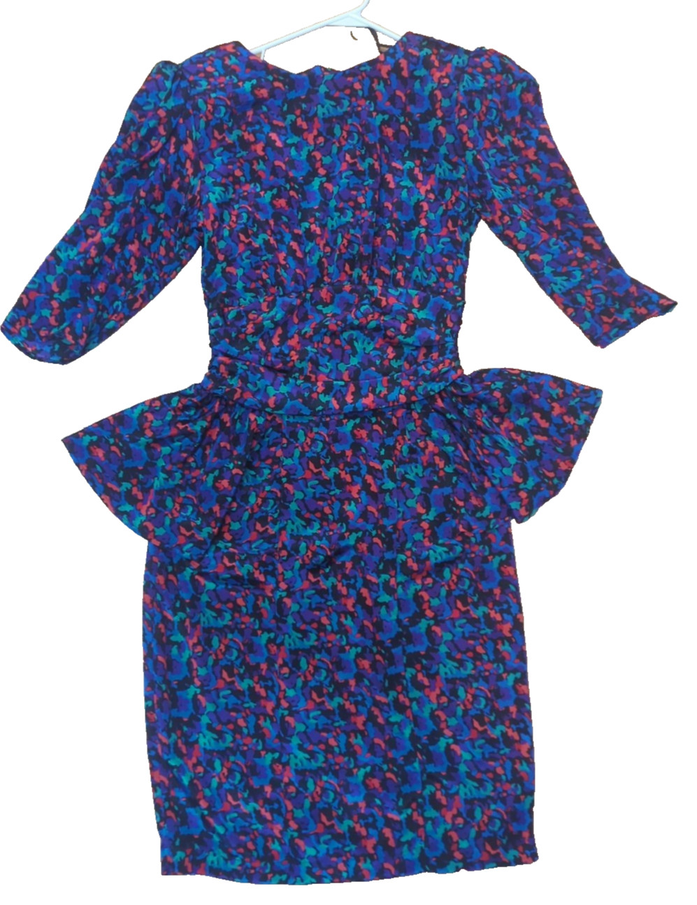 Shelly Michaels Vintage 1980’s Colorful Dress Sz 7/8 Small, Fitted