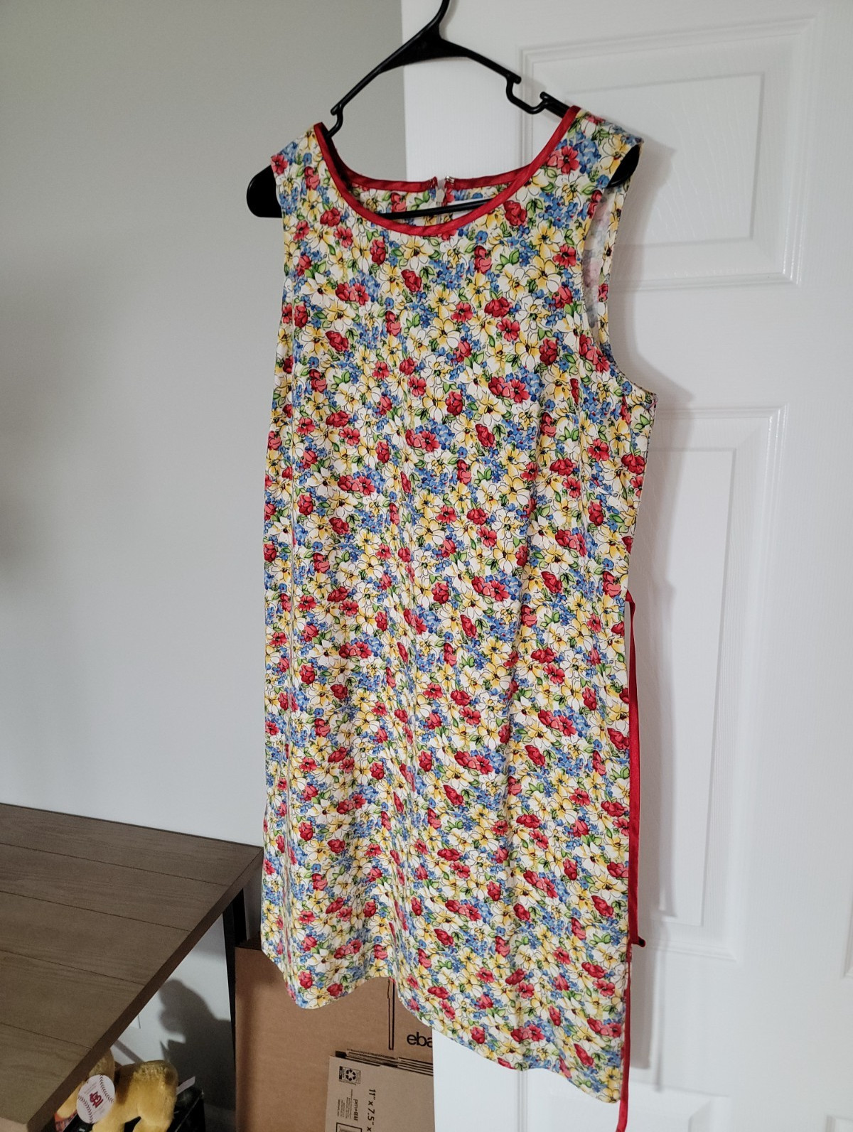 Vintage Liz Claiborne Dress Size 14 Floral Hippie Y2K Cottage Festival Shift Tie