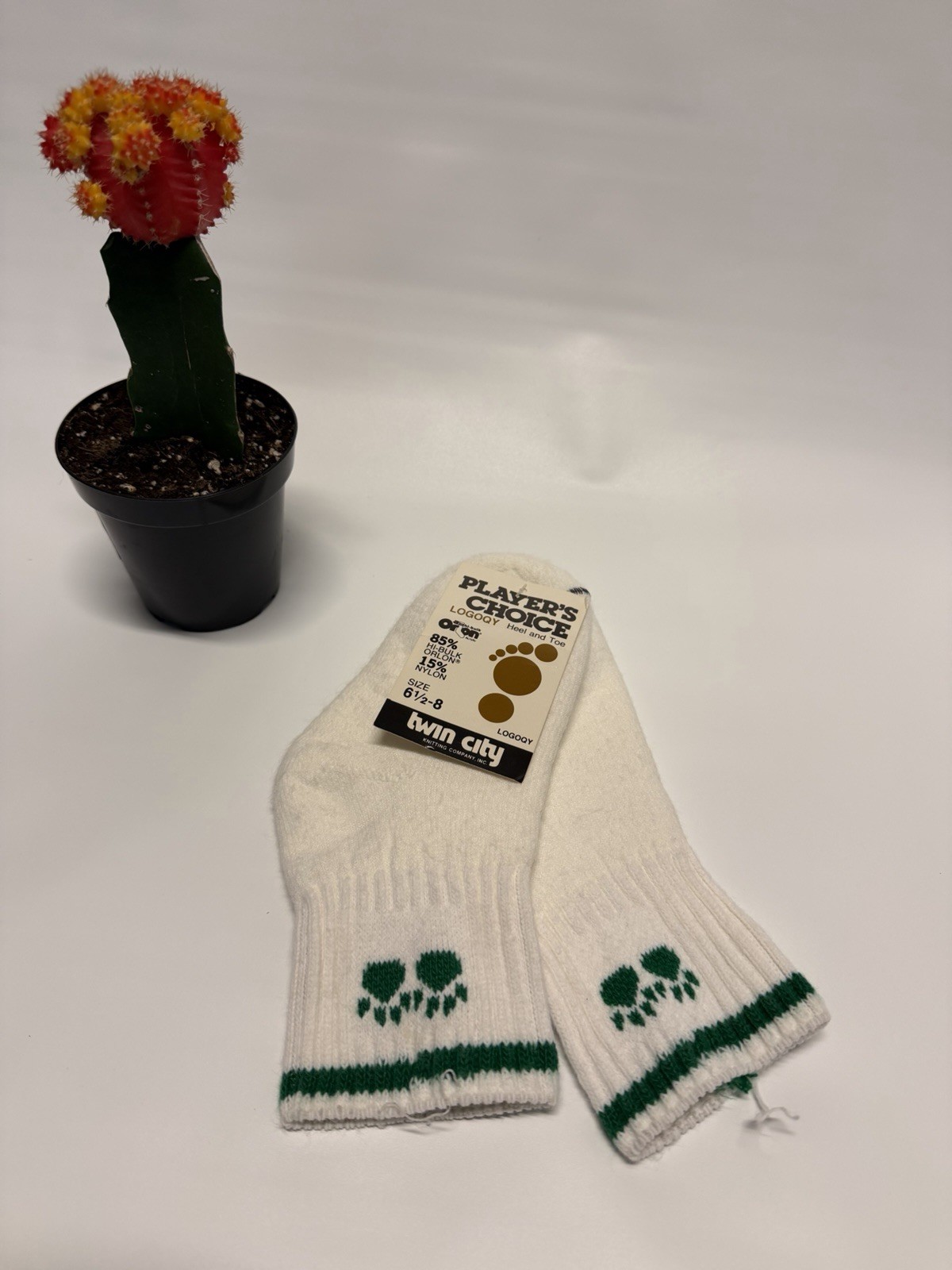 VTG Girls Cheer Socks Ankle 6.5-8 Low Cut USA 70s 80s Acrylic Tigers Bears.