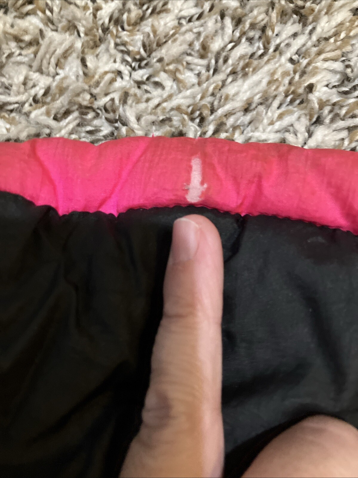 90s Vintage Nylon Jacket Womens Large Black Retro Neon Pink Skiwear Mixed Blues
