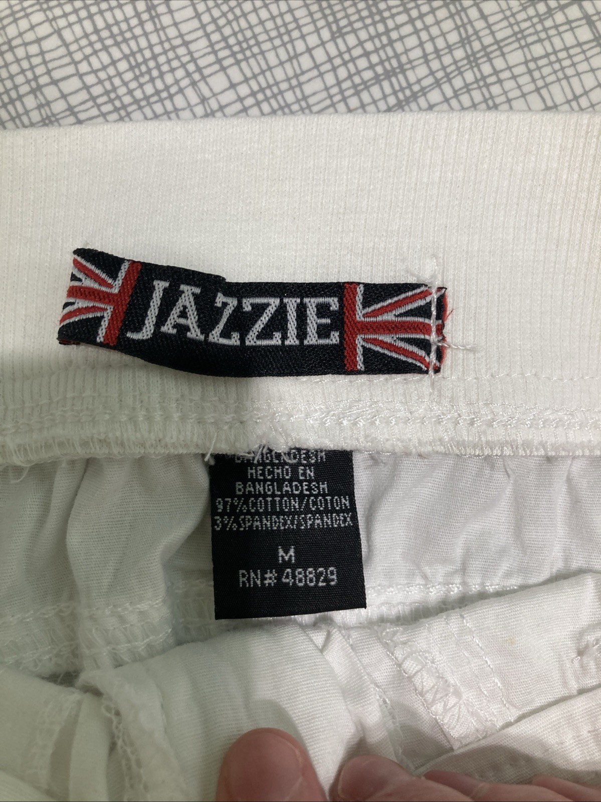 Vtg Y2K Jazzie White Cargo Capris Juniors M 14” Waist Grunge Utility Crop Zipper