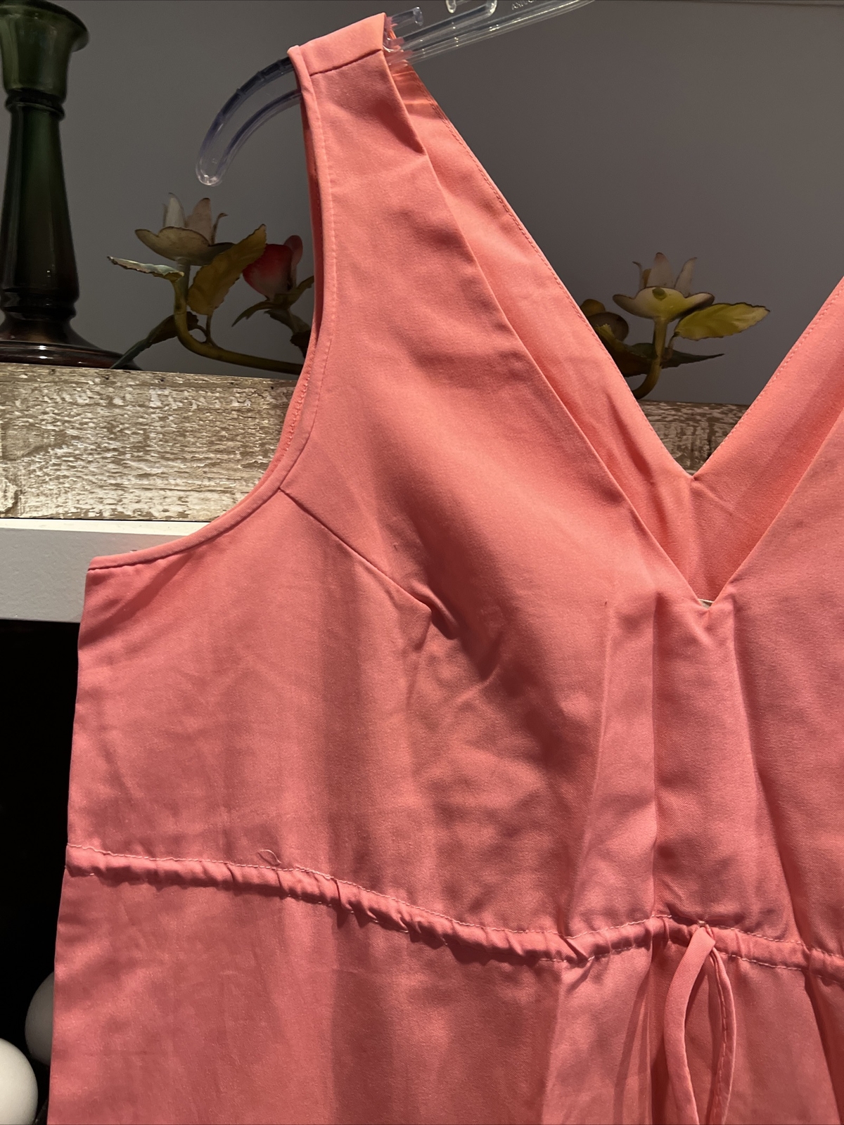 PINK vintage US Medium NIGHTGOWN slip empire 1960s Nite Owls Godfried long
