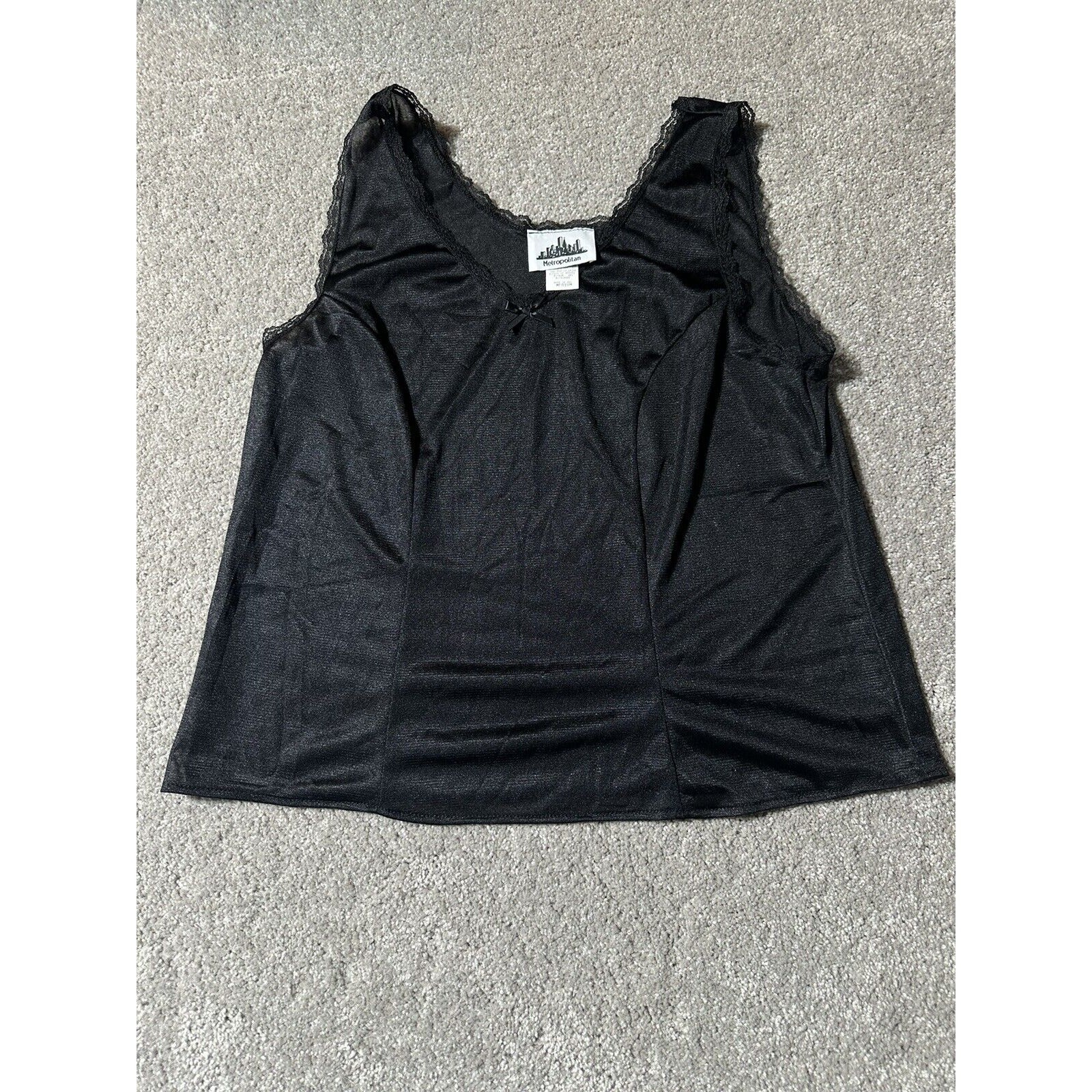 Vintage Y2K Cami Sz M Dark Coquette Romantic Layering Classic Feminine Boudoir