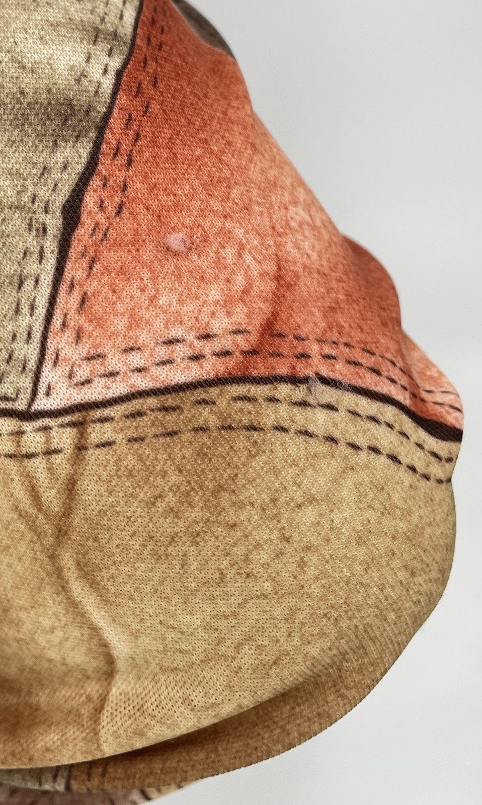 Vintage 1970s Whipstitch Leather Patchwork Feather Print Hippie Blouse Top Shirt