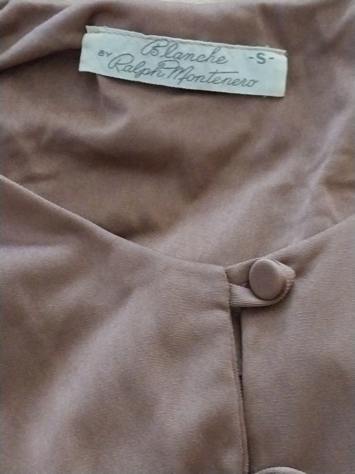 Vintage 70’s Blanche By Ralph Montenero Cocoa Brown Sleeveless Long Cover-Up
