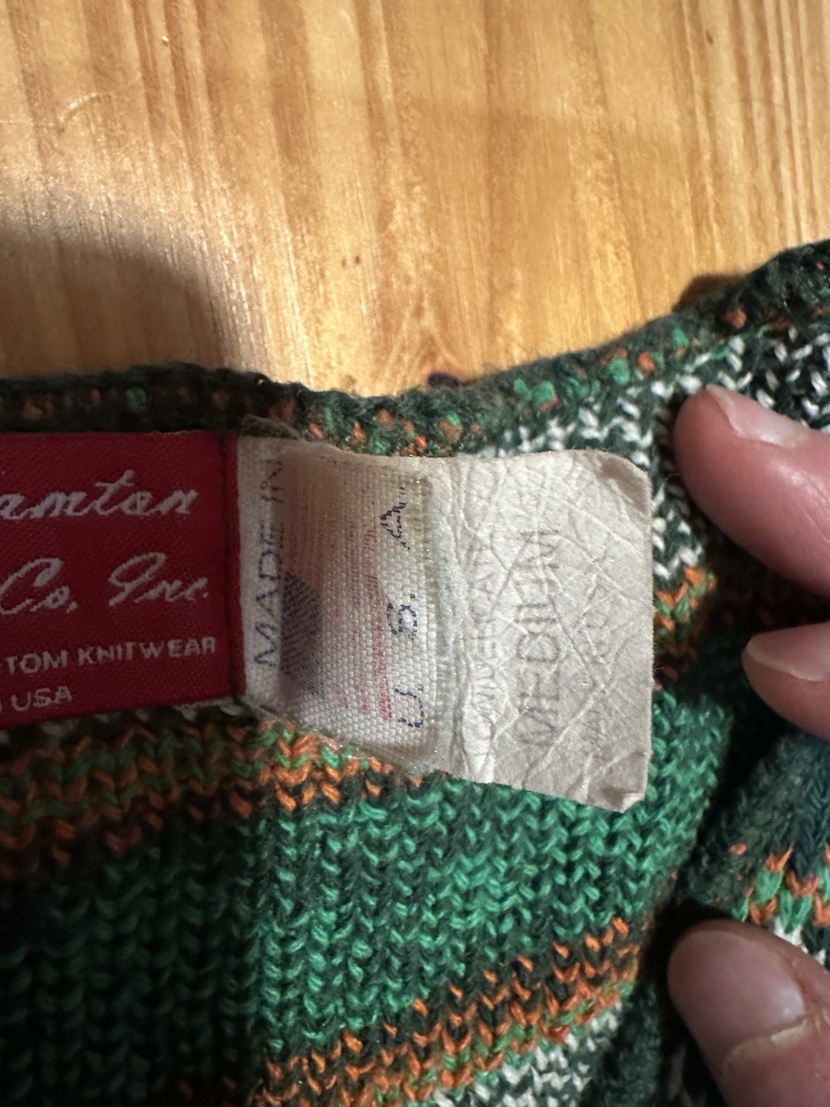 Vintage Binghamton Knitting Co Clover Irish St. Patrick’s Day Sweater Medium