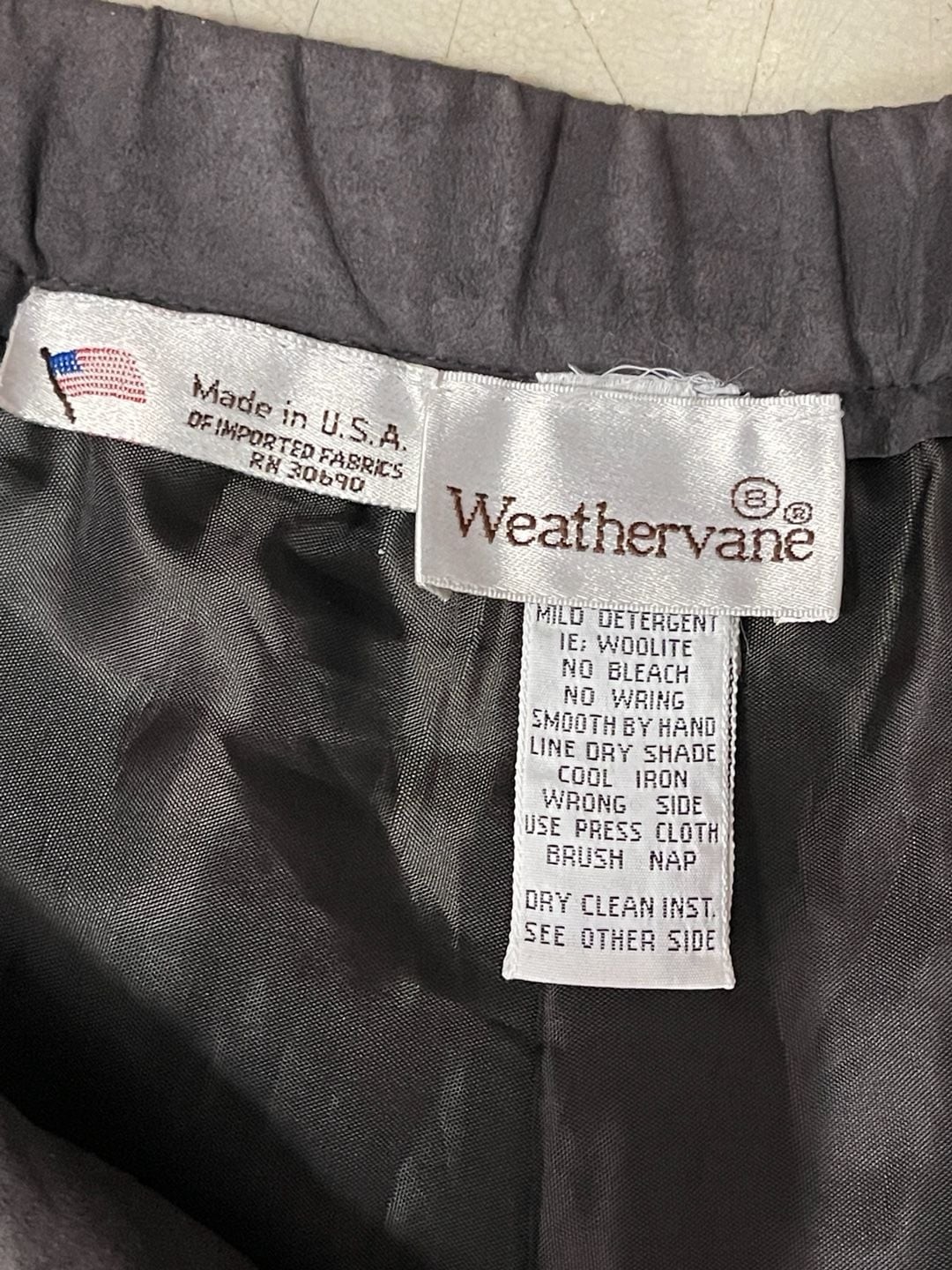 Vintage Weathervane 2pc faux suede pants set jacket suit ILGWU Usa