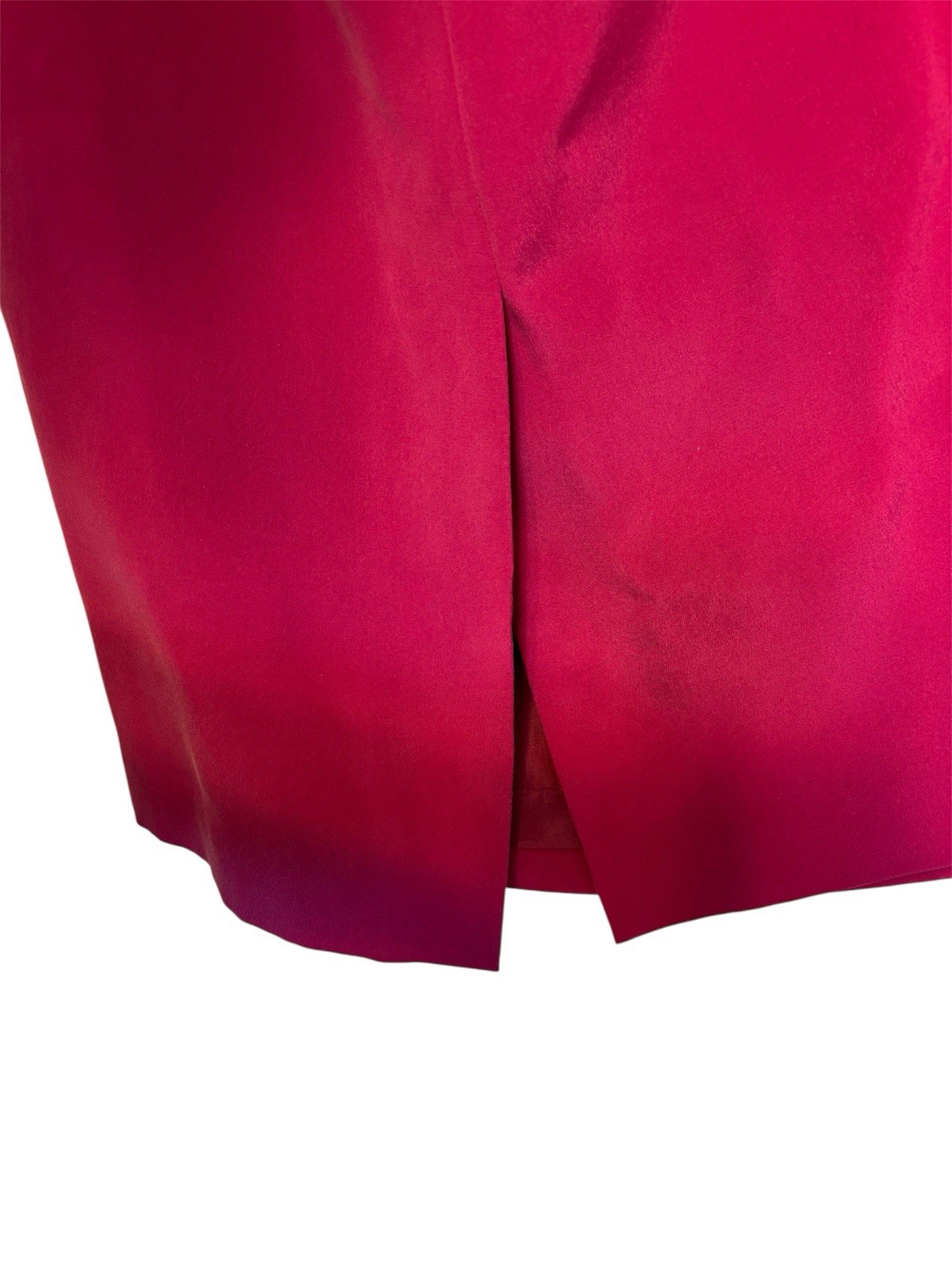Vintage Kasper 100% Silk Hot Pink Skirt Sz 12 Career Girl/Quiet Luxury/Feminine