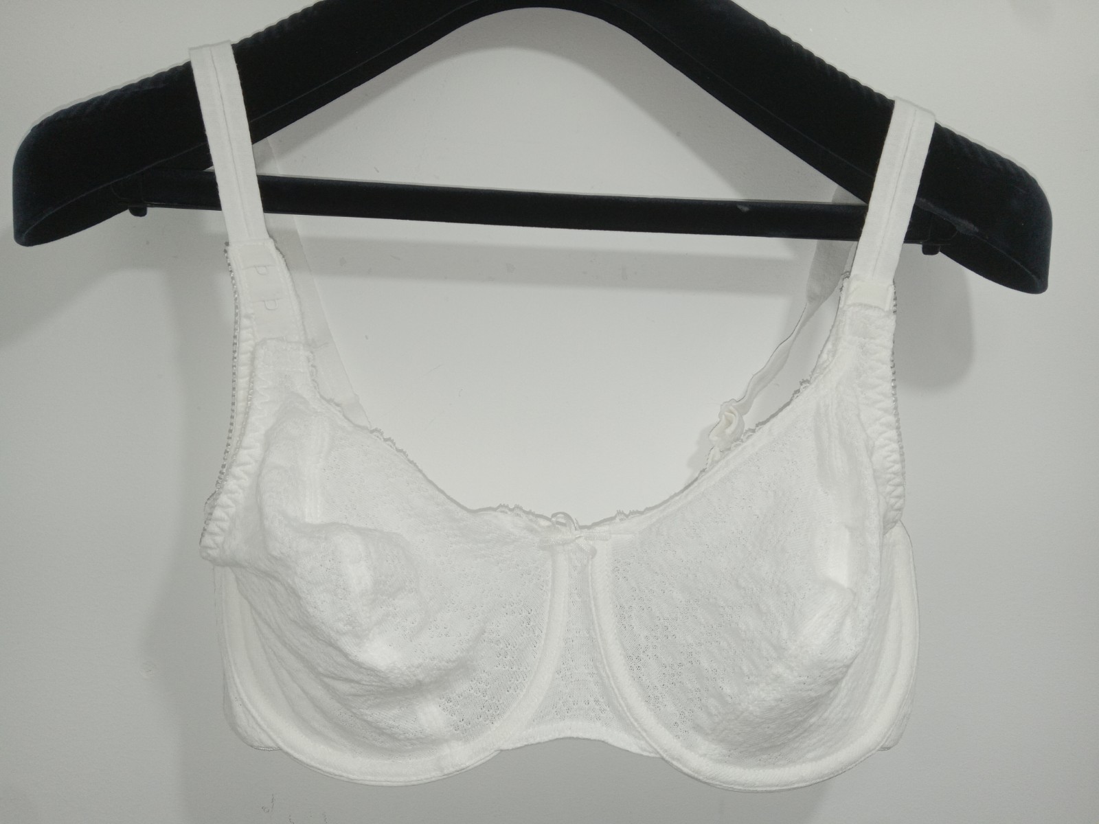 Vintage Top Secret Nursing Bra #364 White 36D Wired Unlined Cotton Semi Opaque