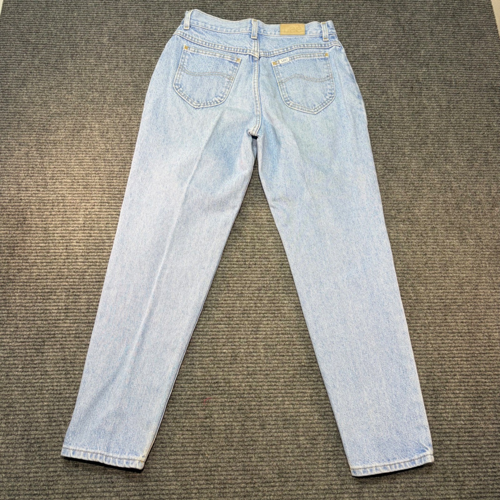 Vintage Lee Riders High Waisted Tapered Leg Jeans Light Wash Made in USA 28×29