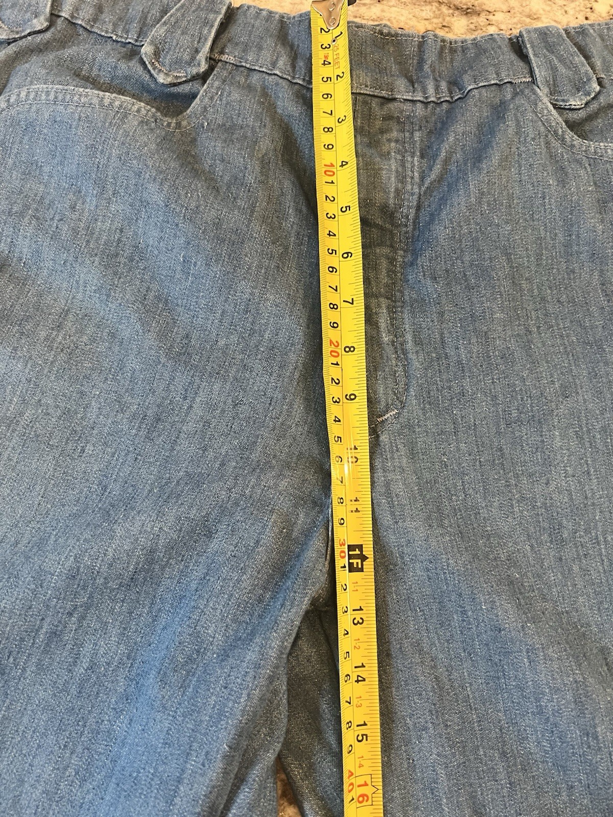 VINTAGE 70’S Ladies TALISMAN SHEPLERS HIGH WAISTED JEANS WESTERN BOHO Wide Leg