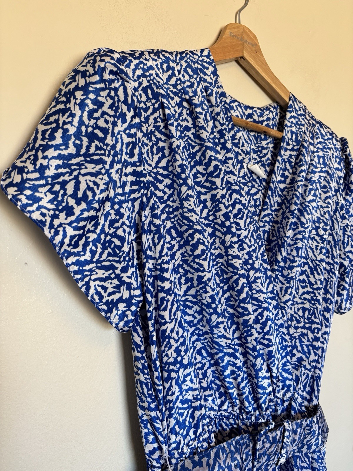 Vtg 70s Lady Carol of New York Wrap Midi Dress Belted Feminine Preppy USA Made