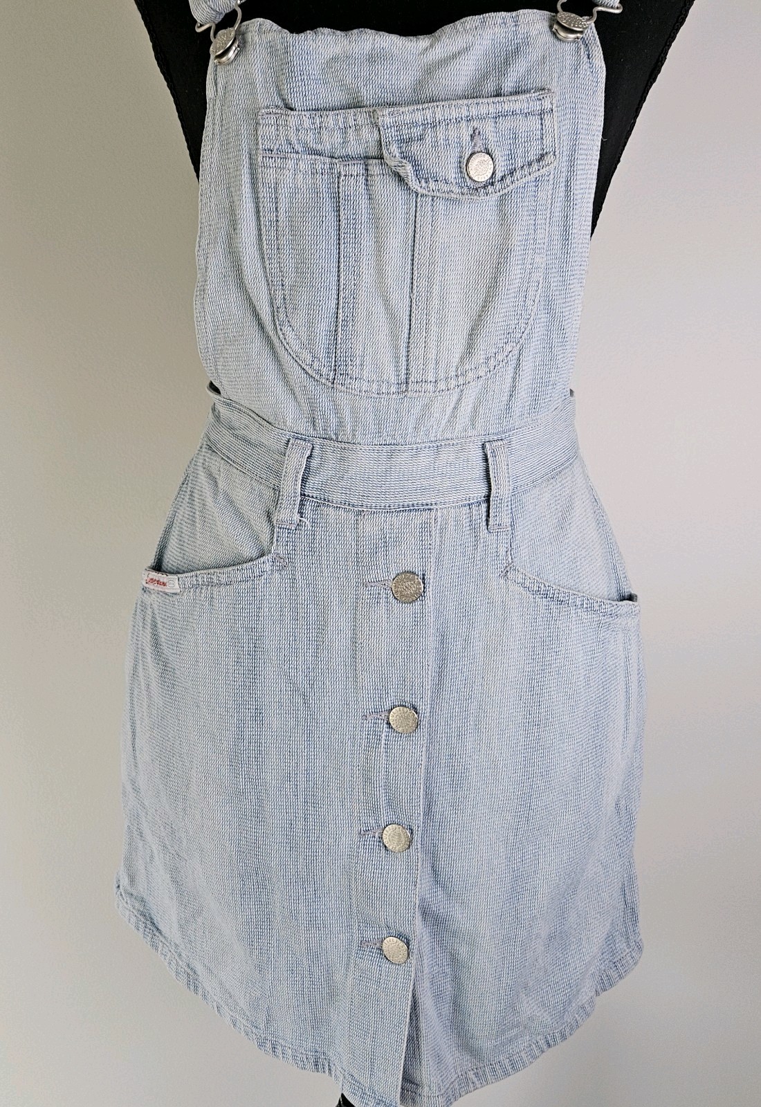 VINTAGE 80s 90s SQUEEZE JEANS OVERALLS WITH SKORT DENIM ROMPER Boho Hippy Grunge