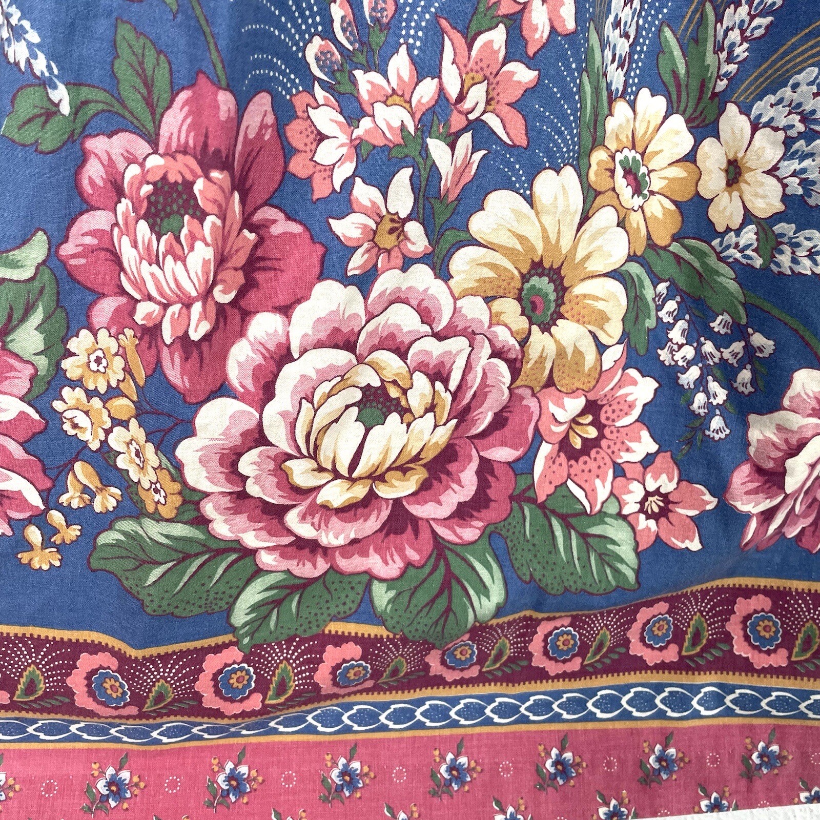 1980s Aunt Abigail’s Attic Country Floral Full Knee Skirt Plus Size Vintage