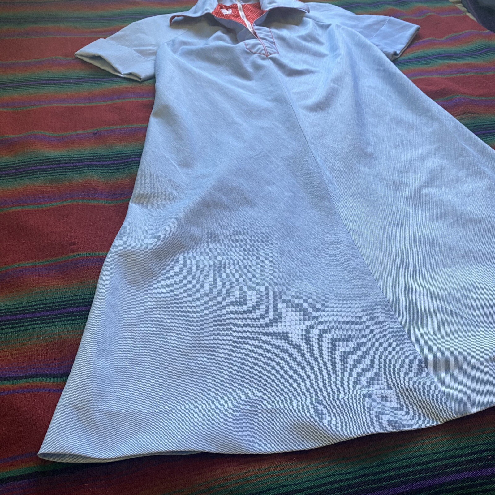 VTG 60’s The kollection collared Dress! Red, White And blue! Cotton Blend. USA.