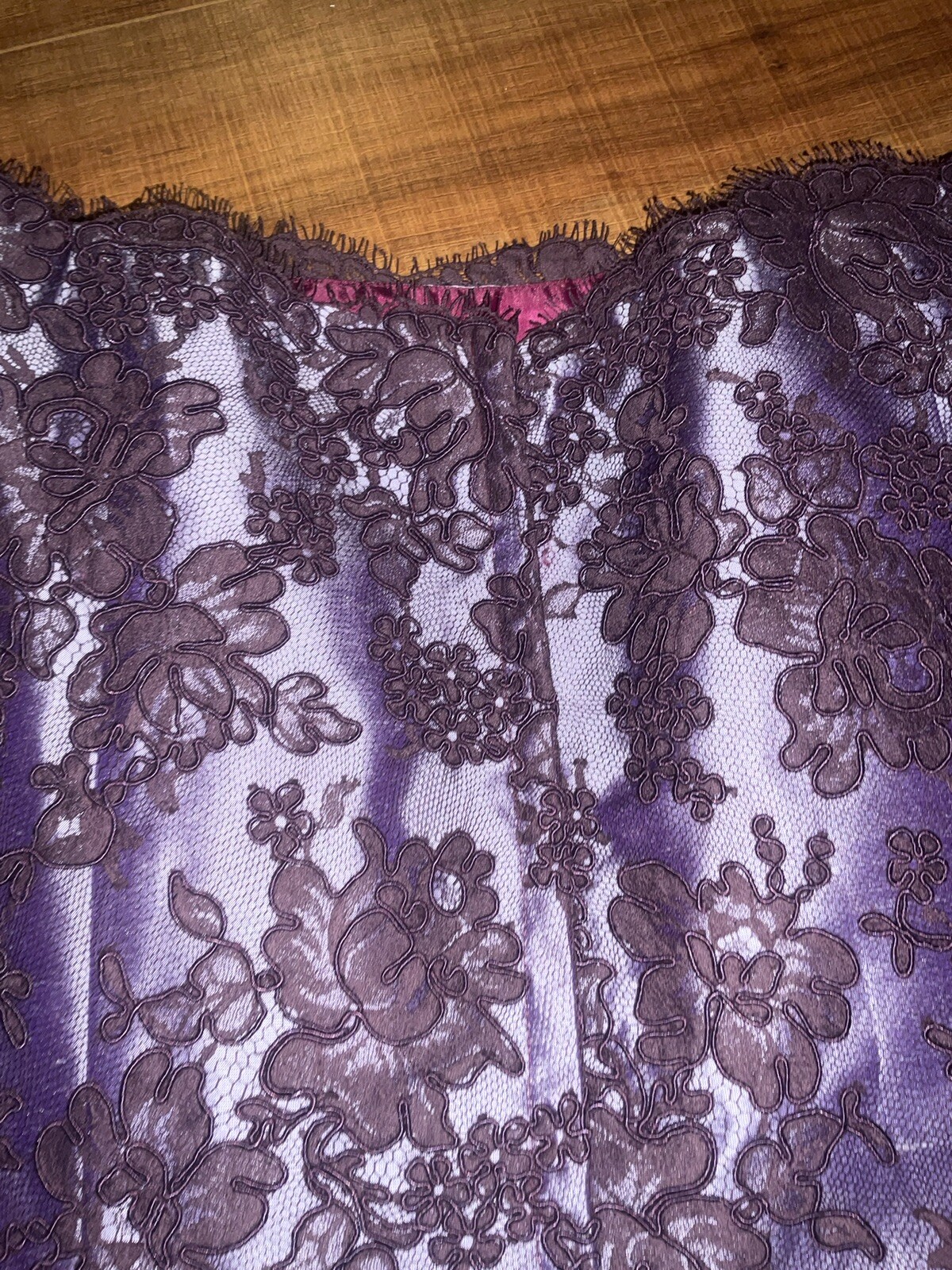 Vintage Modern Trousseau Purple 80s Silk Chiffon Open Shoulder Evening Crop Top