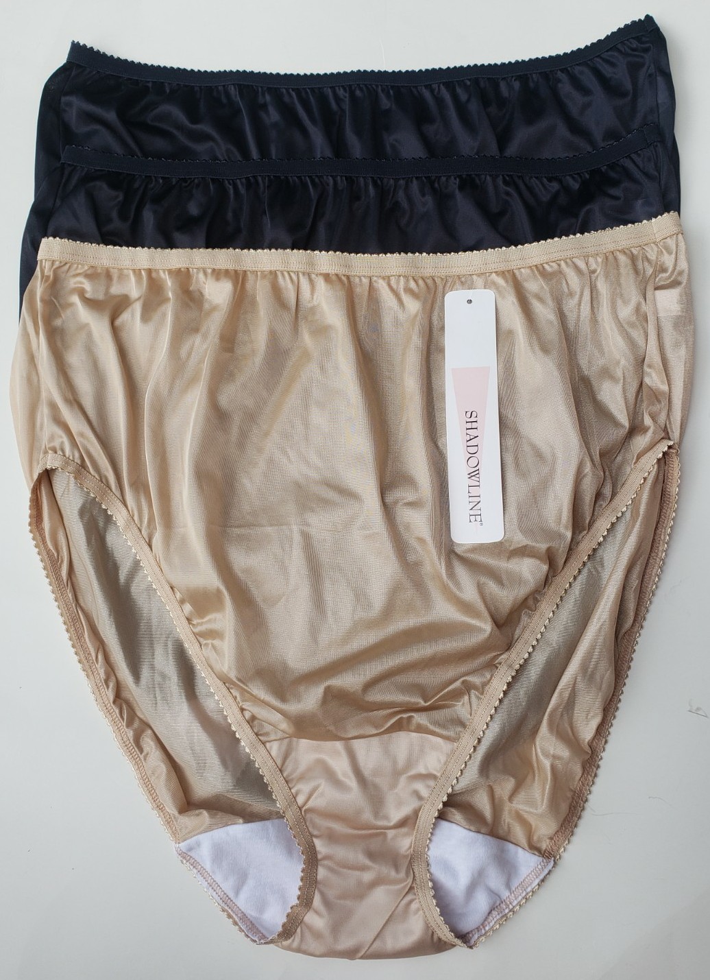 Velrose Lingerie Shadowline French Cut High-Leg Panties 17842 NEW Size 10 Beige