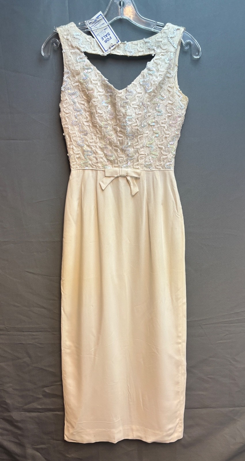 Vintage SABA JRS Cali Sleeveless 50s Sequined Cocktail Dress Mid Century Modern