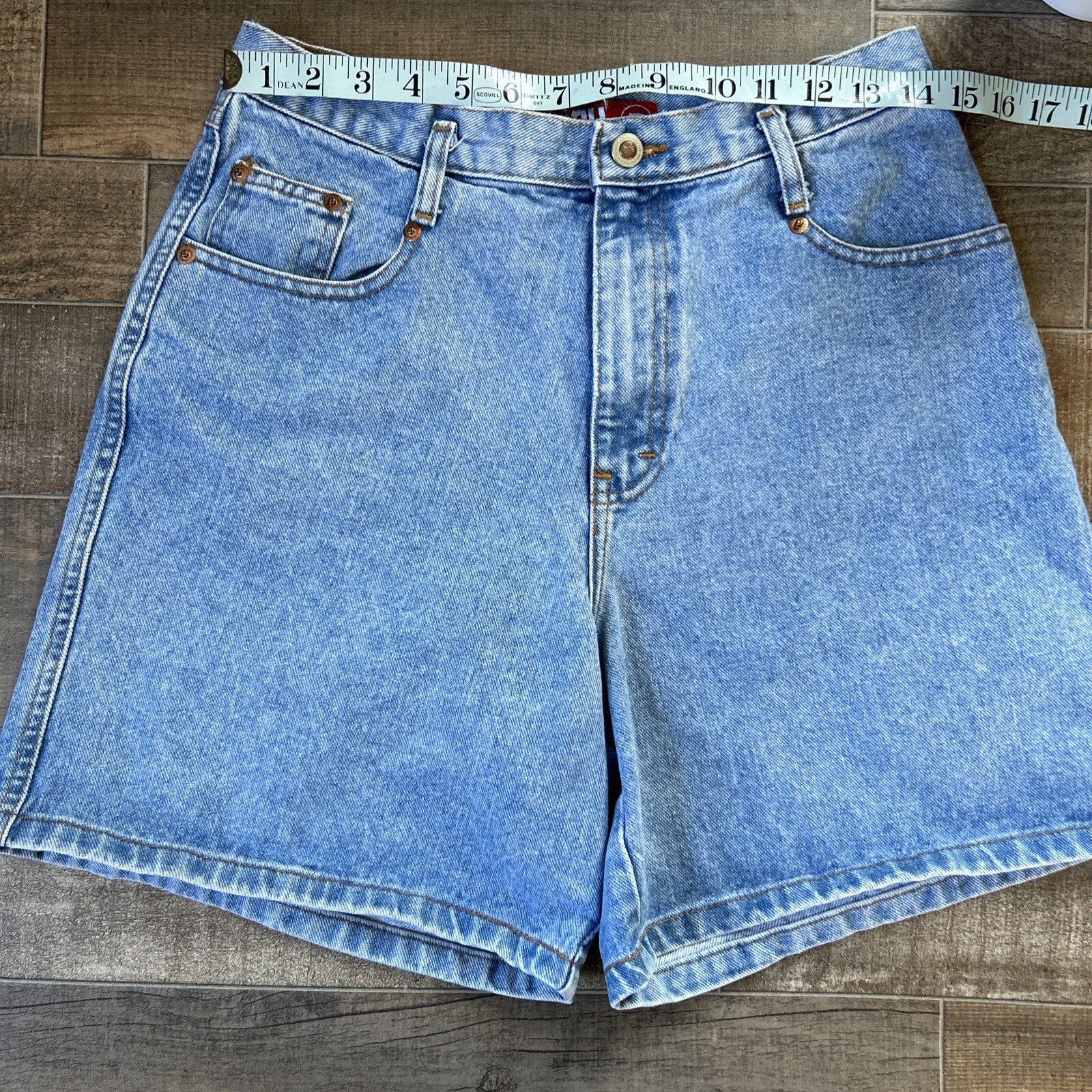 Vintage JOU JOU 90s BLUE JEANS DENIM SHORTS HI-WAIST CUTE!! Mom￼ Jean 11/12