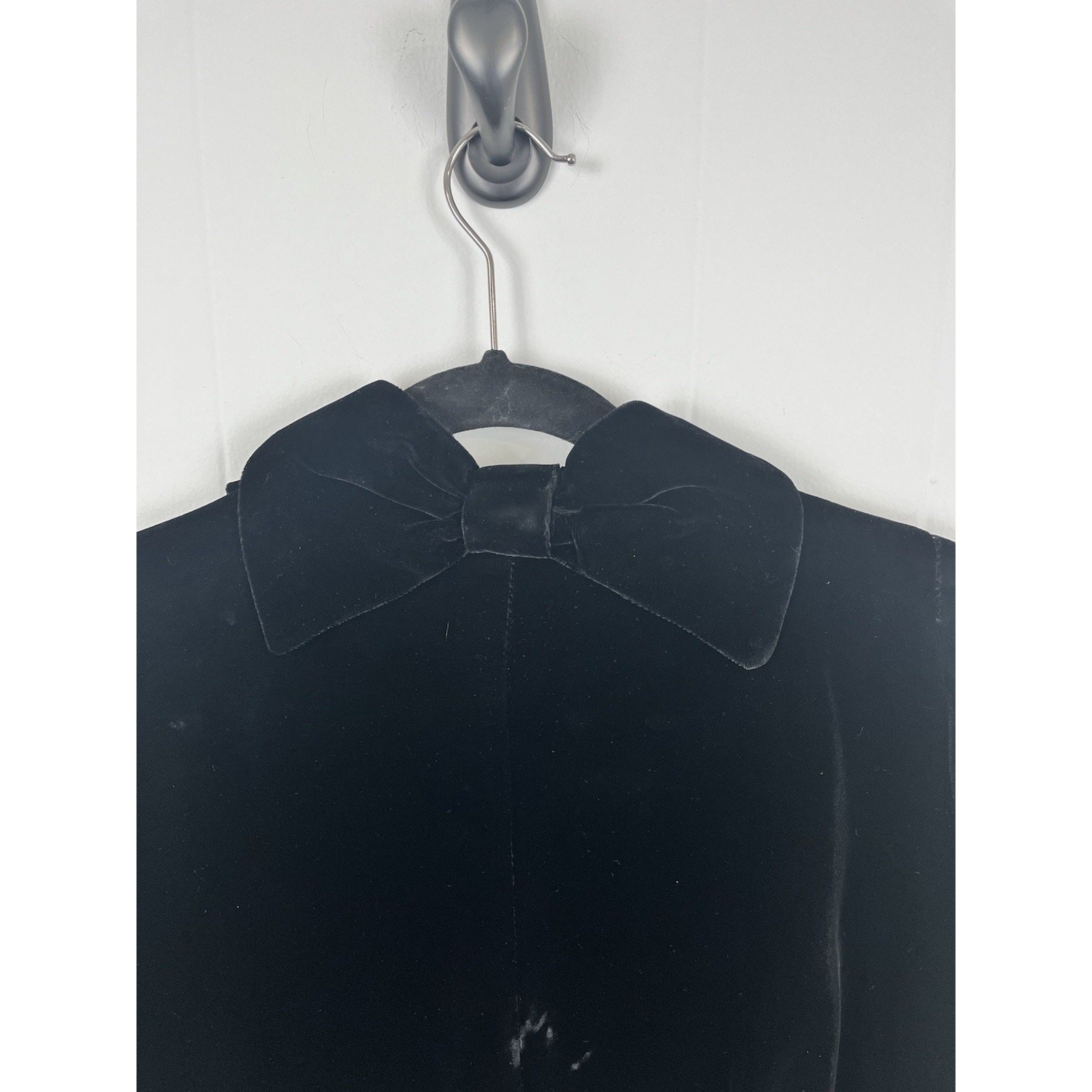 vintage black velvet evening coat Junior Shop label from The J.L. Hudson Co