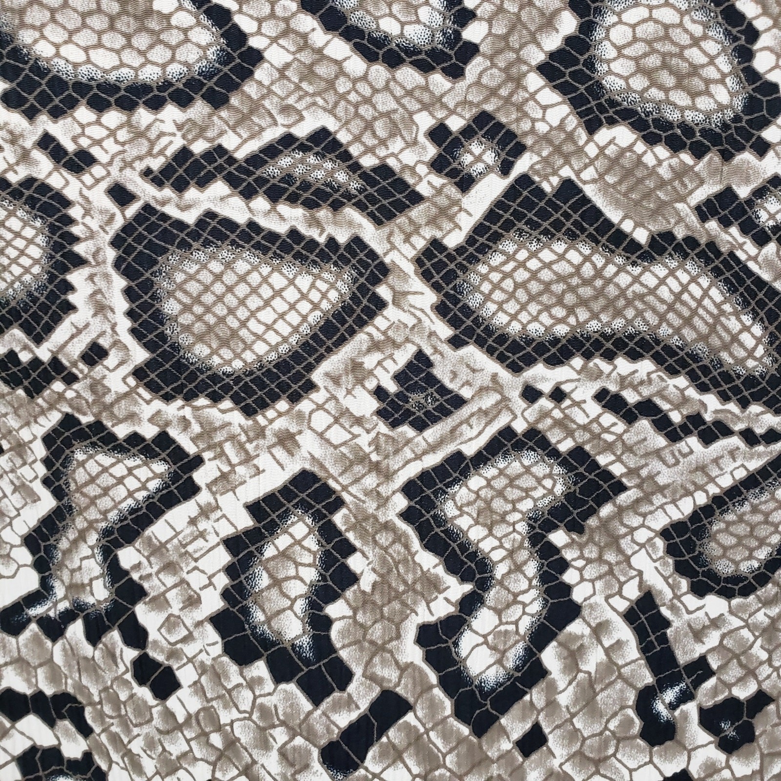 Vintage Truffles Top Blouse Snake Animal Print Made in USA Button down Plus 2X