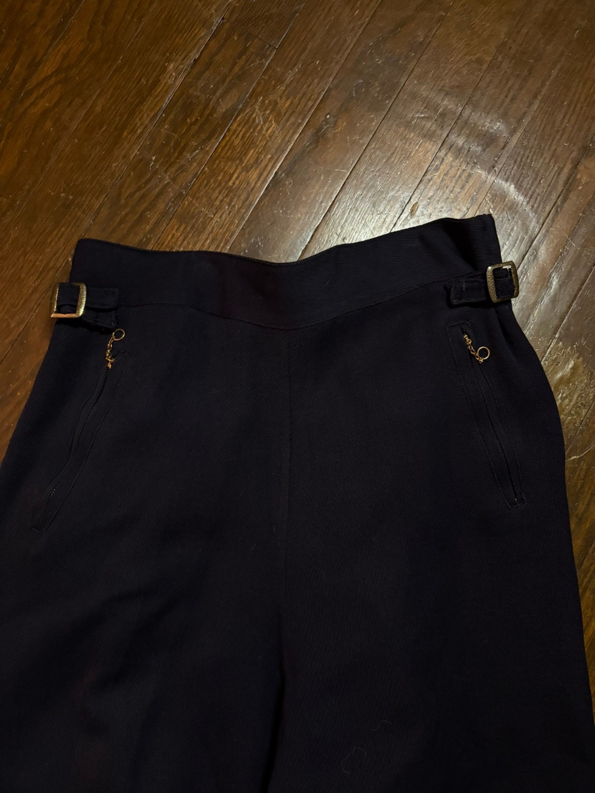 1940s Navy Alpine Ski Suit — Two-Piece Wool Gabardine Buckle Shearling Lined