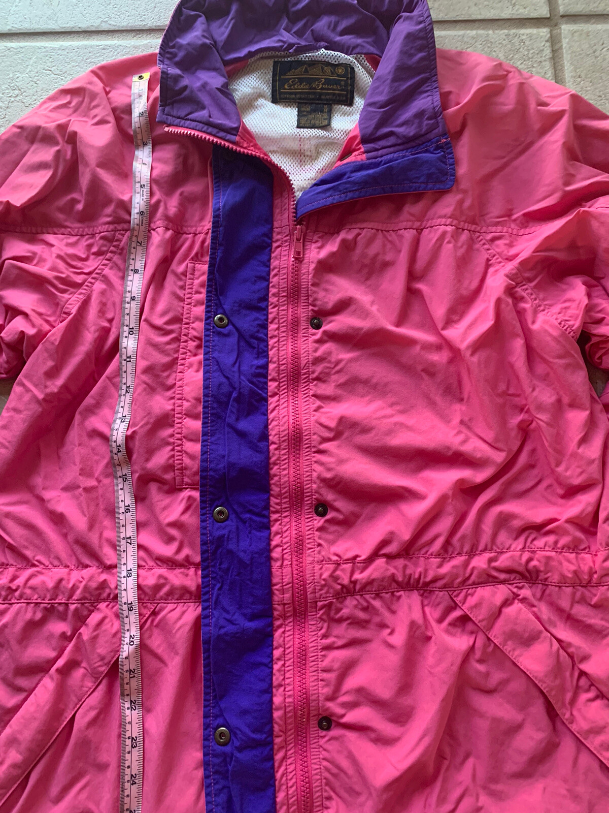 VINTAGE Eddie Bauer Gortex Jacket Windbreaker Pink Purple Womens Medium