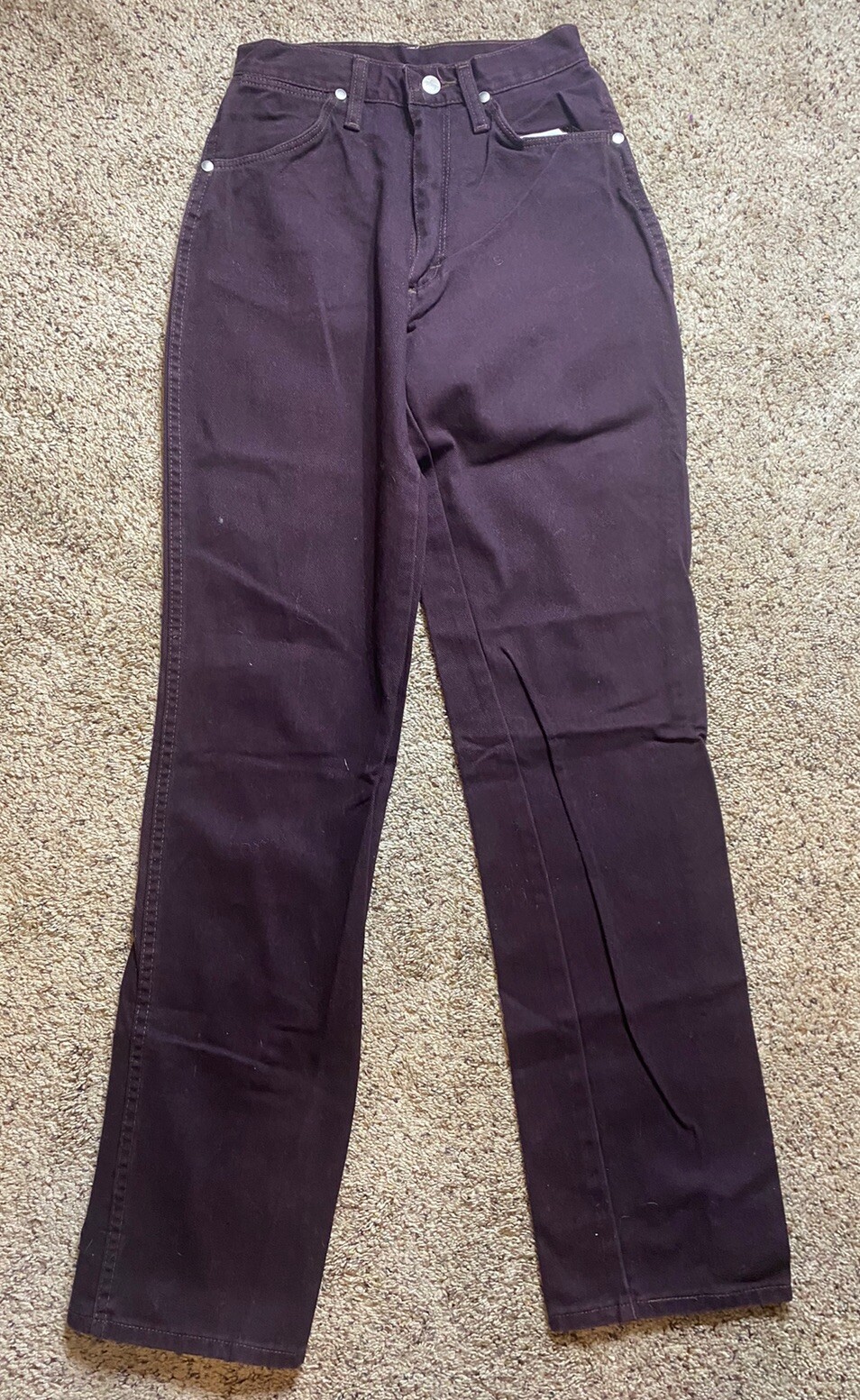 Vintage Wrangler Women’s Purple Western Denim Jeans Size 24×34 Made in USA