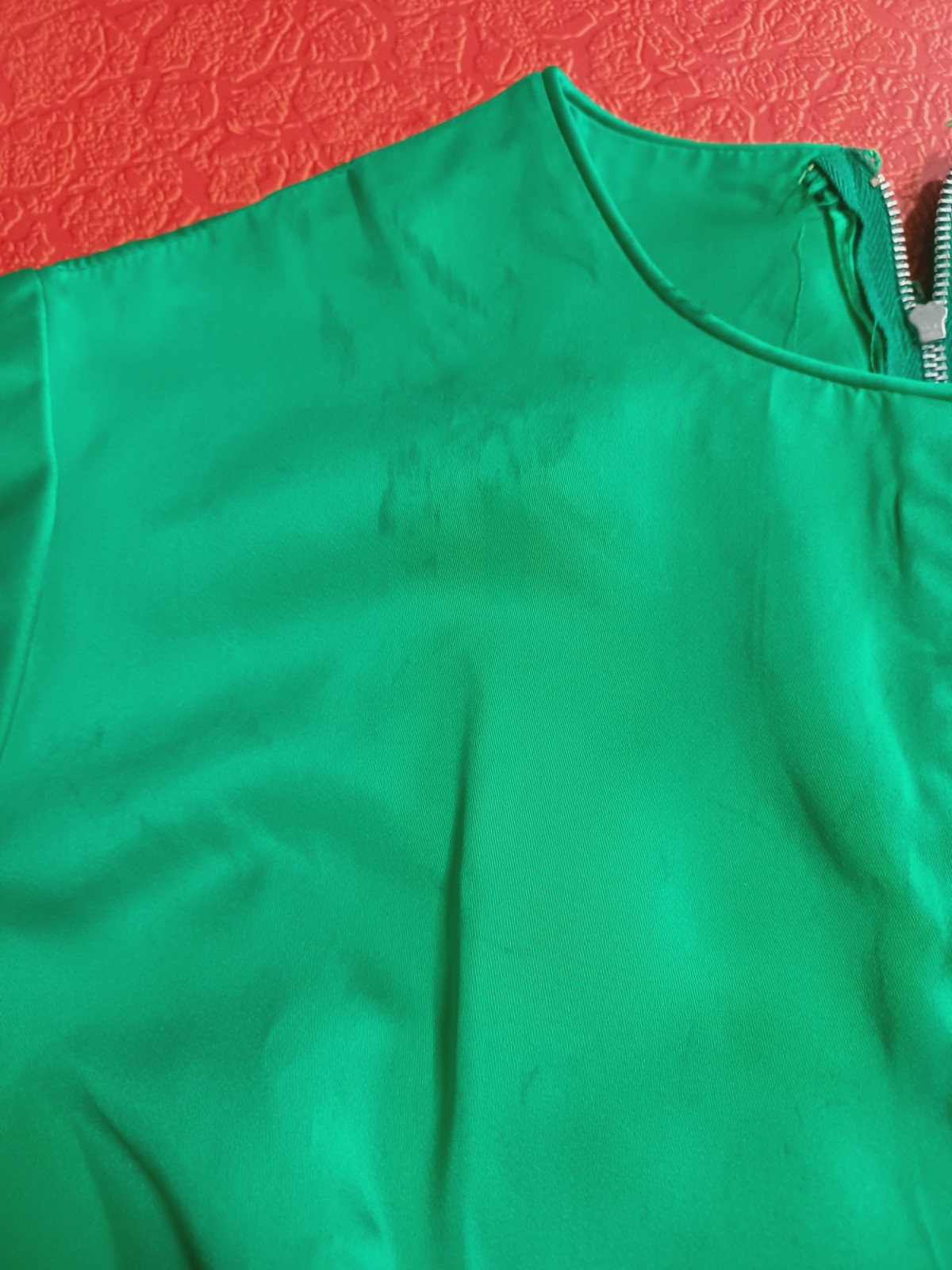 VTG Mid-century 40s 50s 60s Emerald Green Satin Cocktail Party Dress M Crinoline