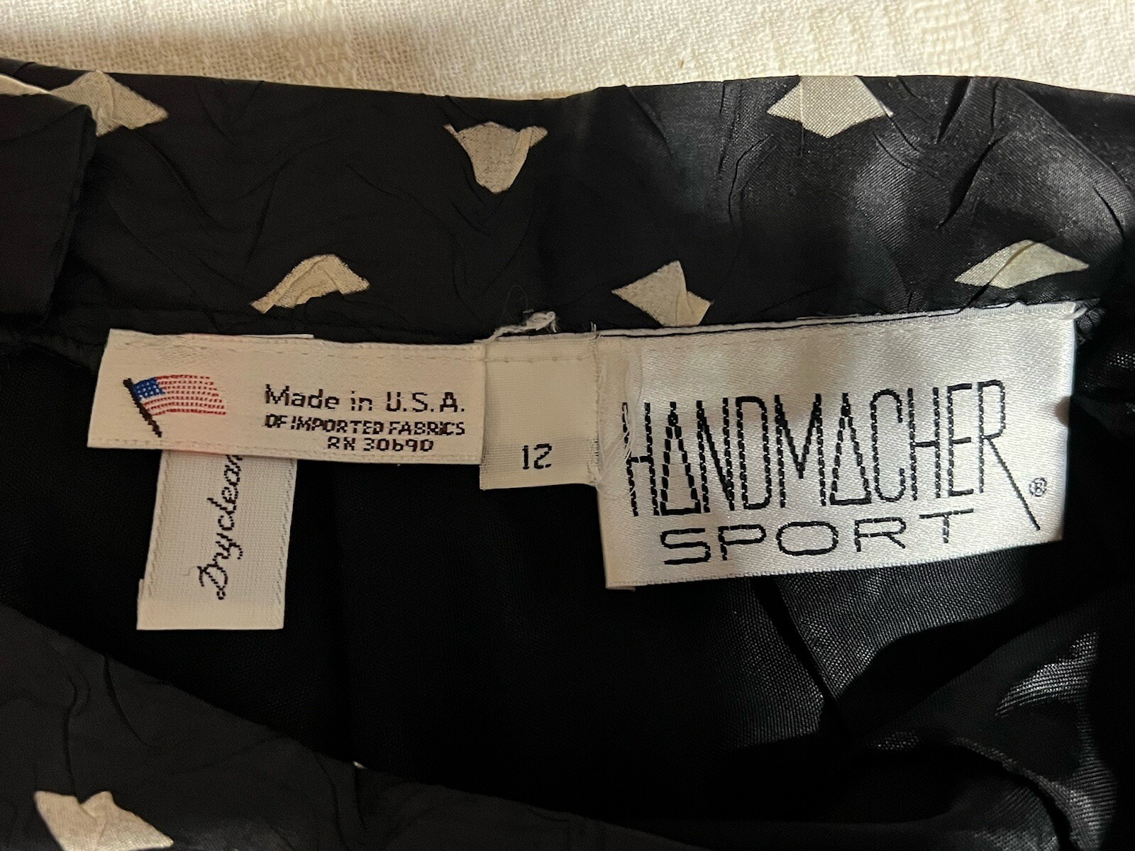 Handmacher Sport Women’s Vtg Midi Skirt Textured Imported Fabric ILGWU 1950’s