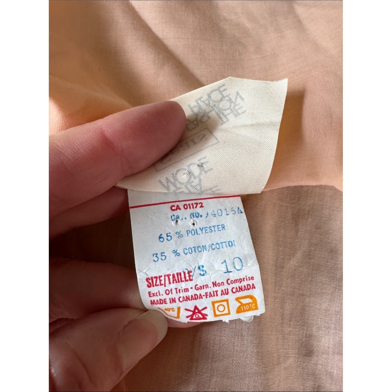 Seats 1970’s peach cotton embroidered robe duster wrap dress small