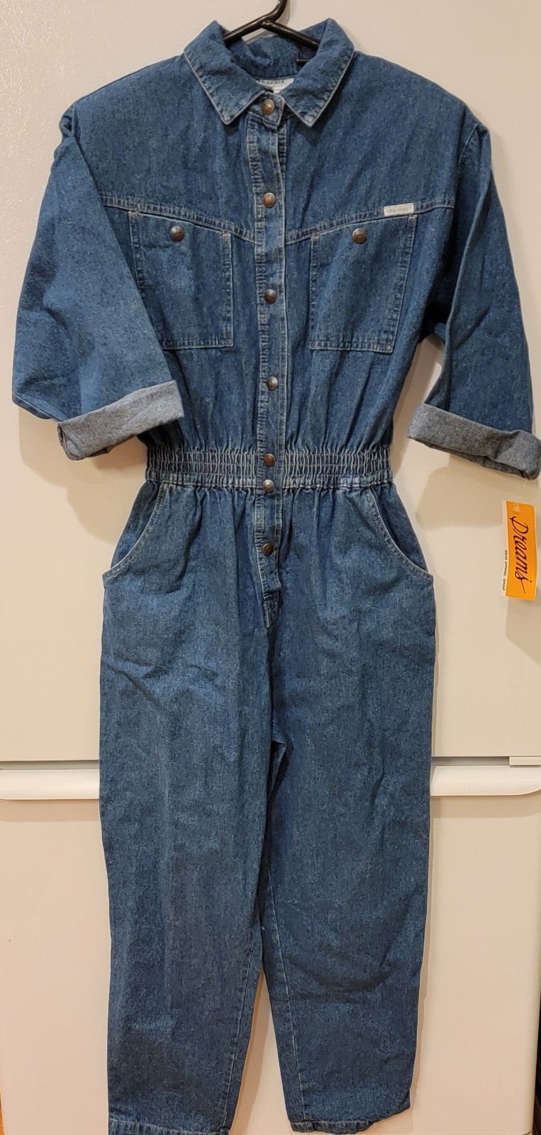 Vintage DREAMS Ideas Apparel NOS JUMPSUIT Denim WOMEN’S ROMPER Size LARGE