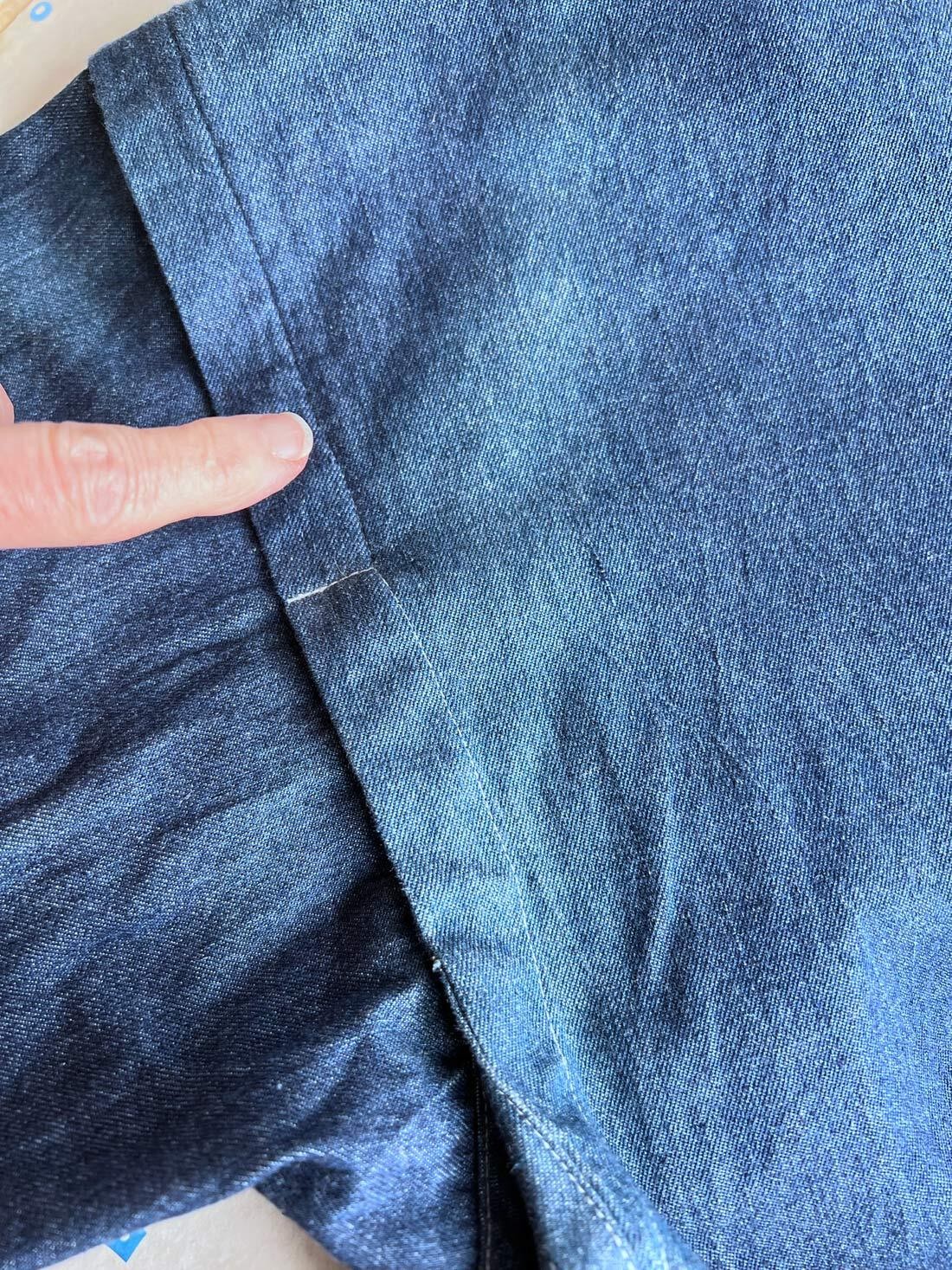 80s 90s Indigo Denim Coat Dress Issey Miyake Plantation OSFM Avant Garde
