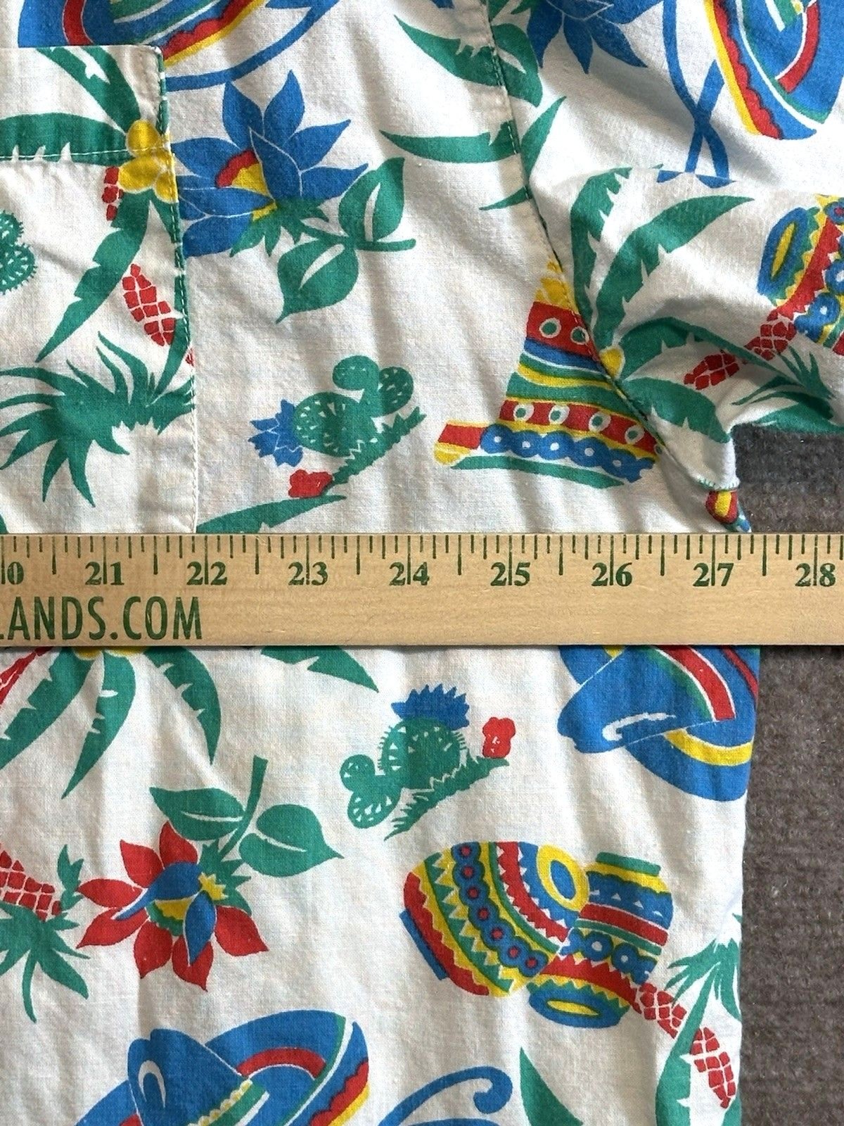 Vintage 90s Venezia Mexico Novelty Shirt Sz 26/28, 2X Vacation Sombrero Colorful