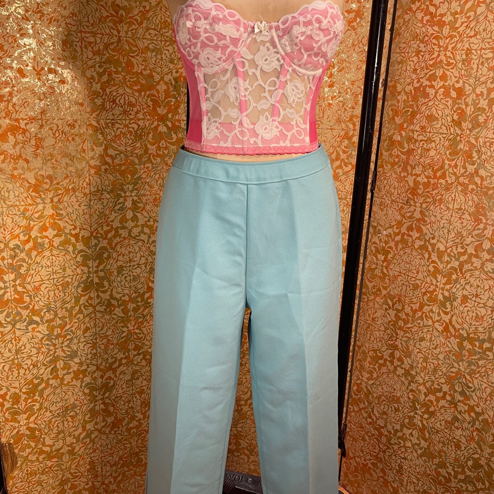Vintage Levi’s BEND OVER Pants Aqua Tapered Stretch Trouser 28 x 26