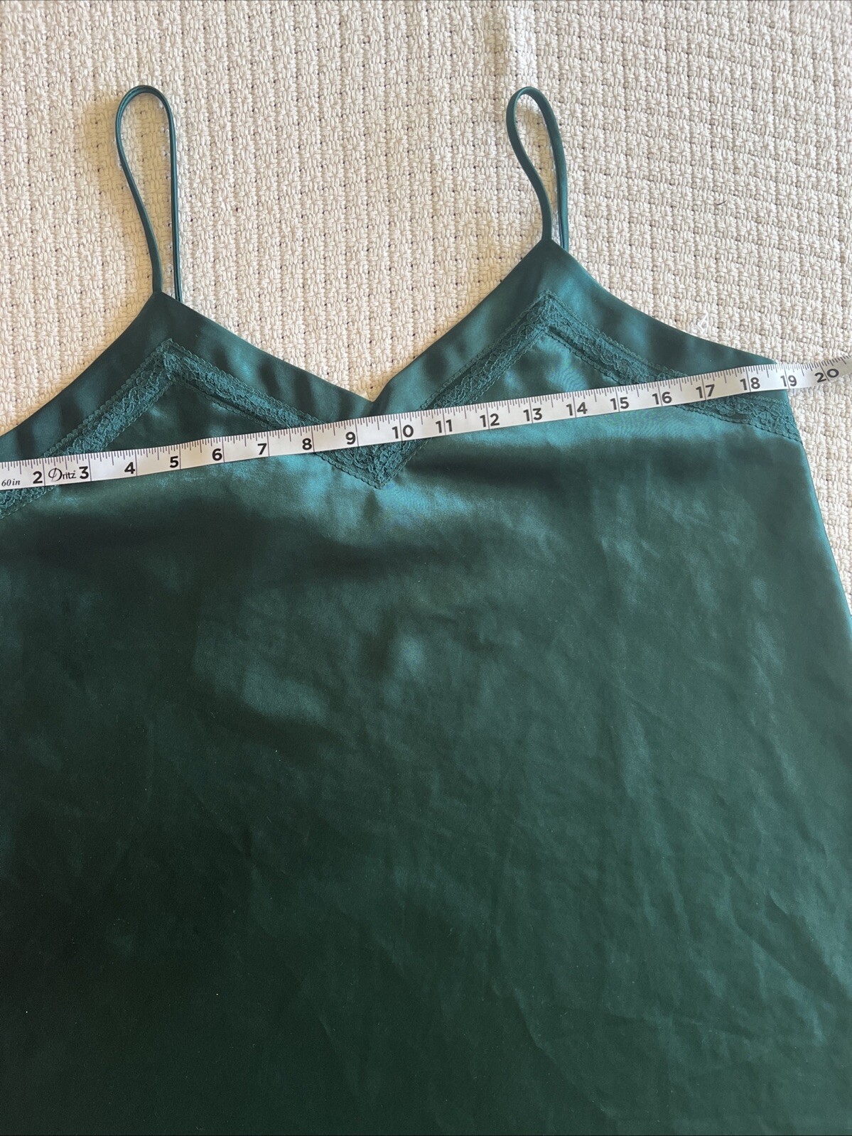 Women’s TR Bentey XL Green Satiny Short Flirty Nighty Negligee Sexy Vintage