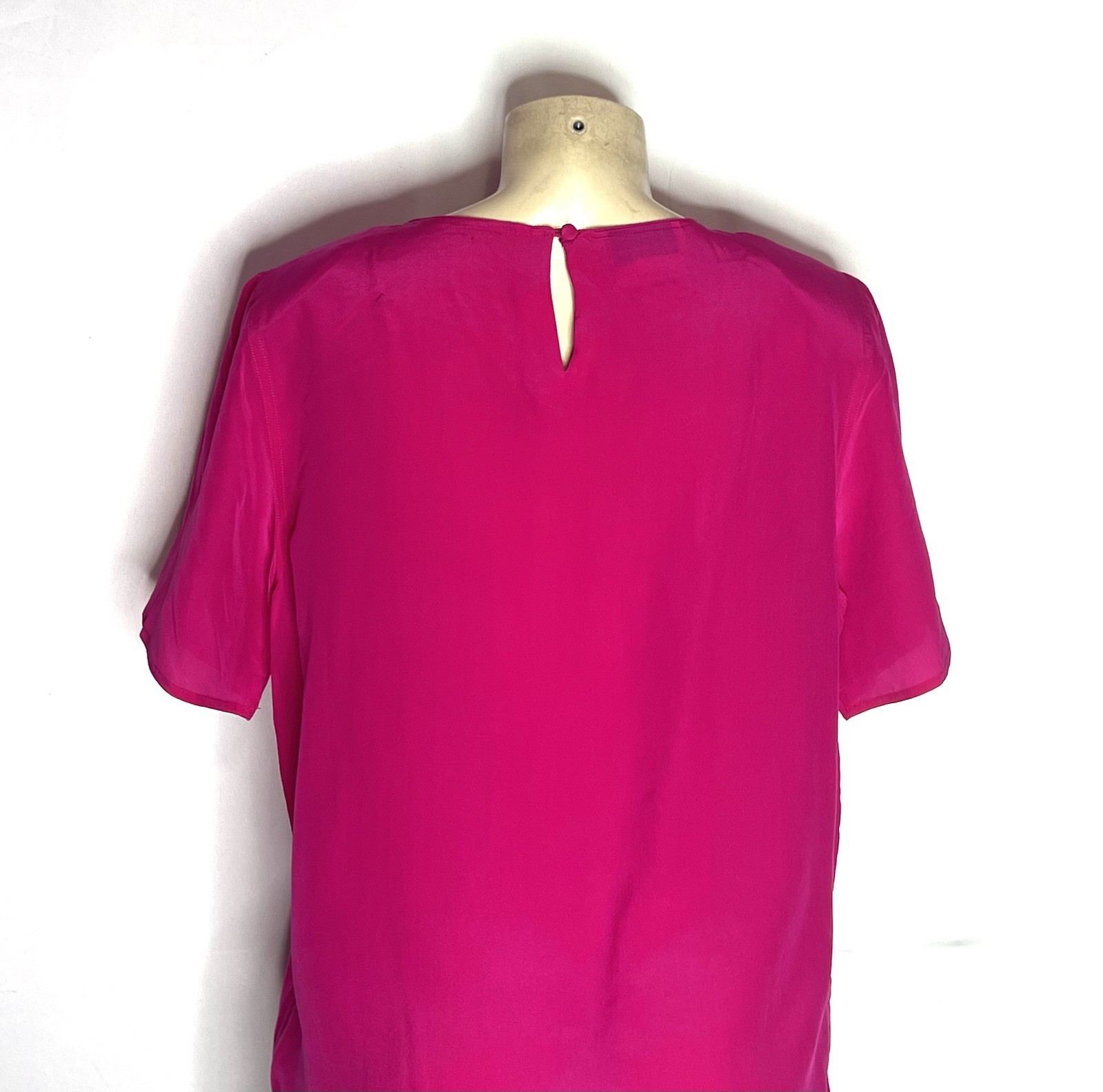 VINTAGE CHRISTIE & JILL 100% SILK BLOUSE W/SHOULDER PADS SZ LG