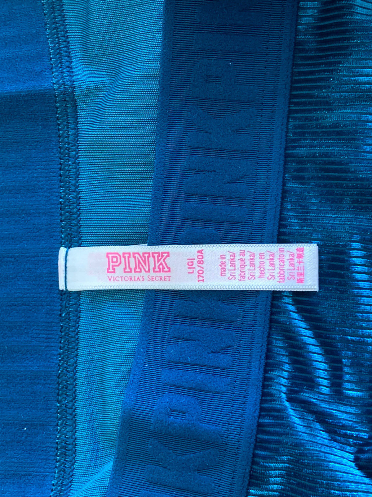 223 PINK Victoria’s Secret 7/L TEAL Velvet Cheeky Itsy Bikini Panty NIP #44