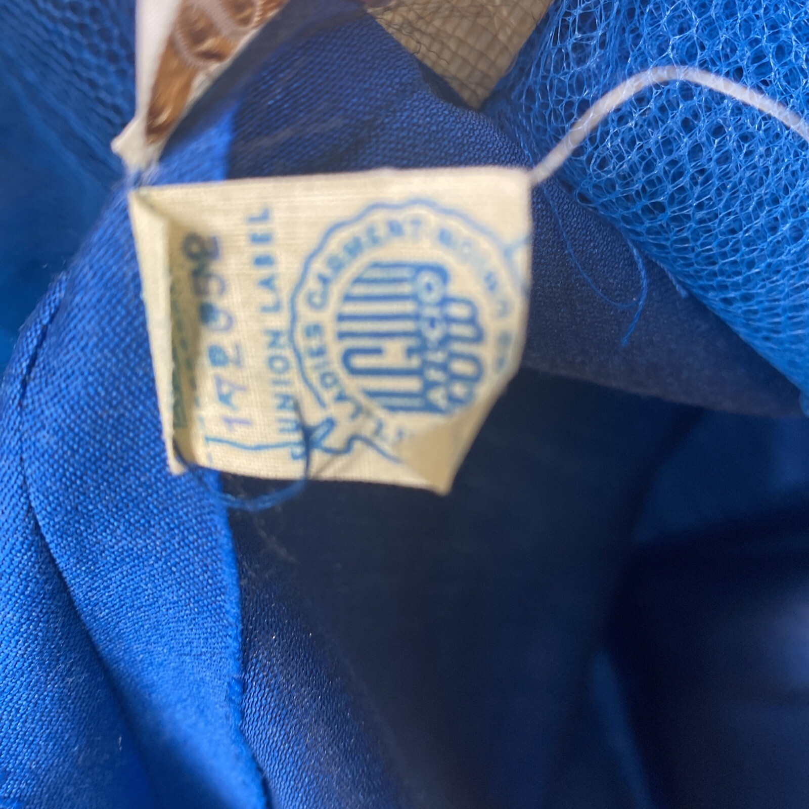 Vintage 1950’s Dress Sz 10 Crinoline Skirt Button Front Bow Teal Blue Midi