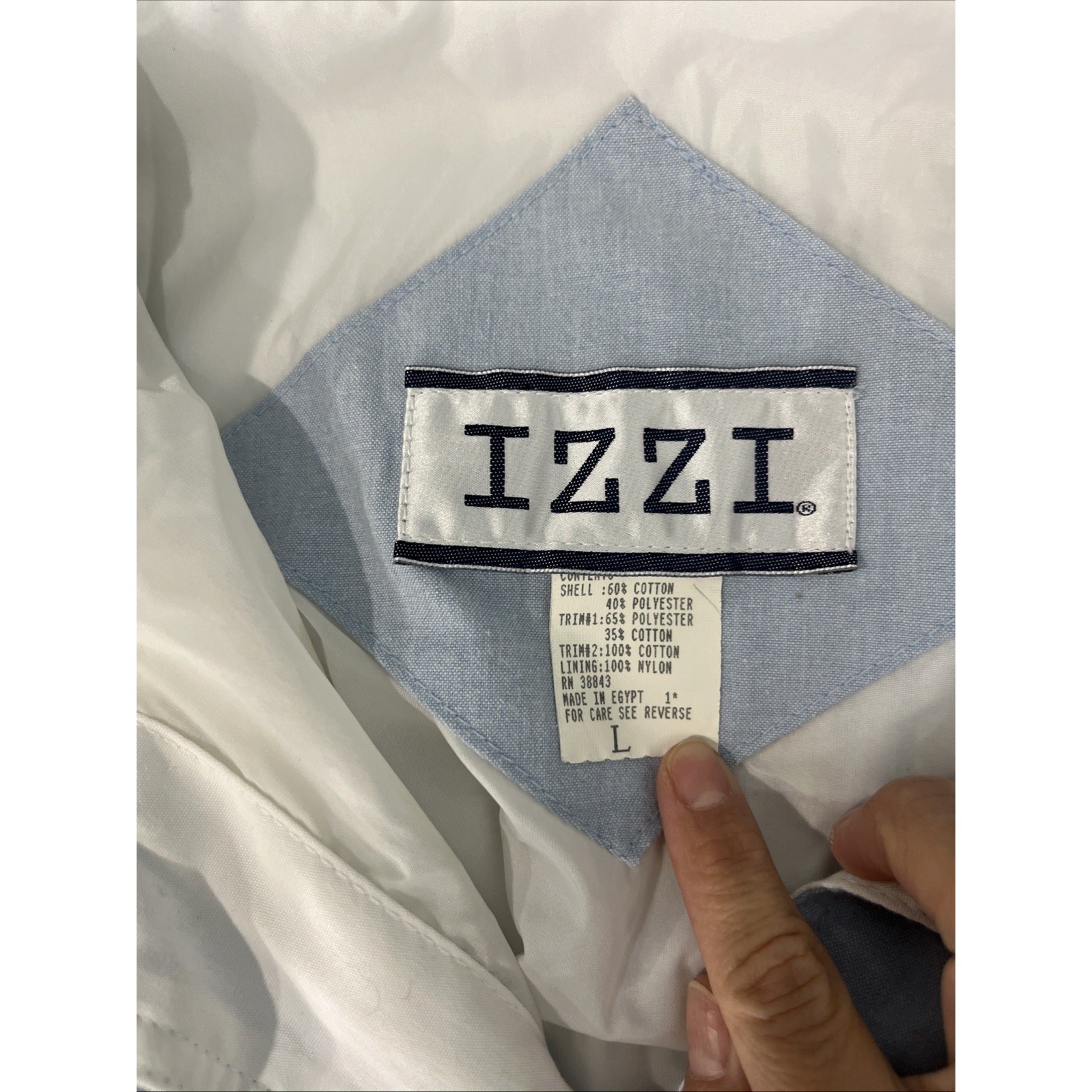 Izzi 90s Patchwork Jacket Womens Sz L Blue Anorak Colorblock Retro Windbreaker